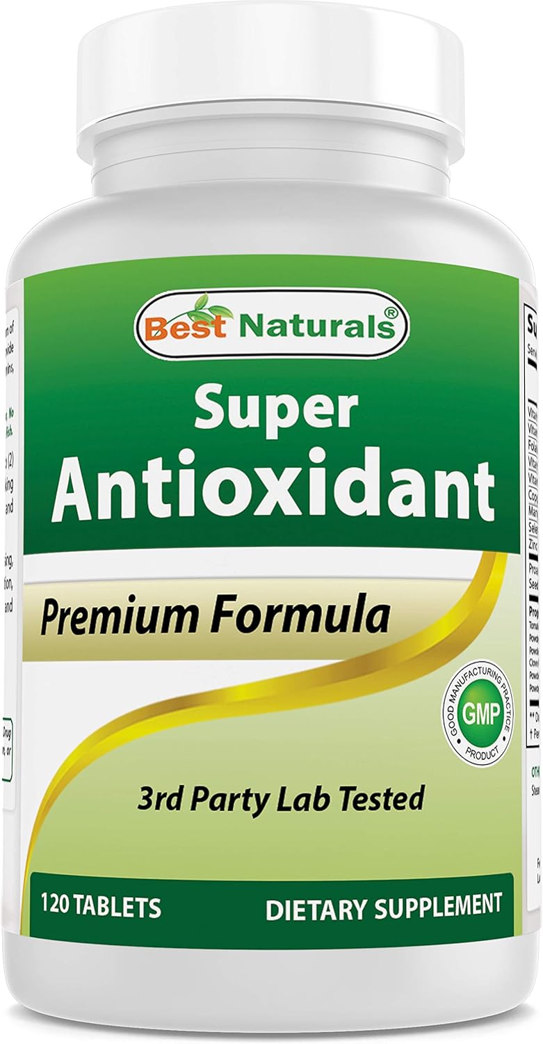 Natural Super Antioxidant Formula - 120 Tablets for Ultimate Health Support