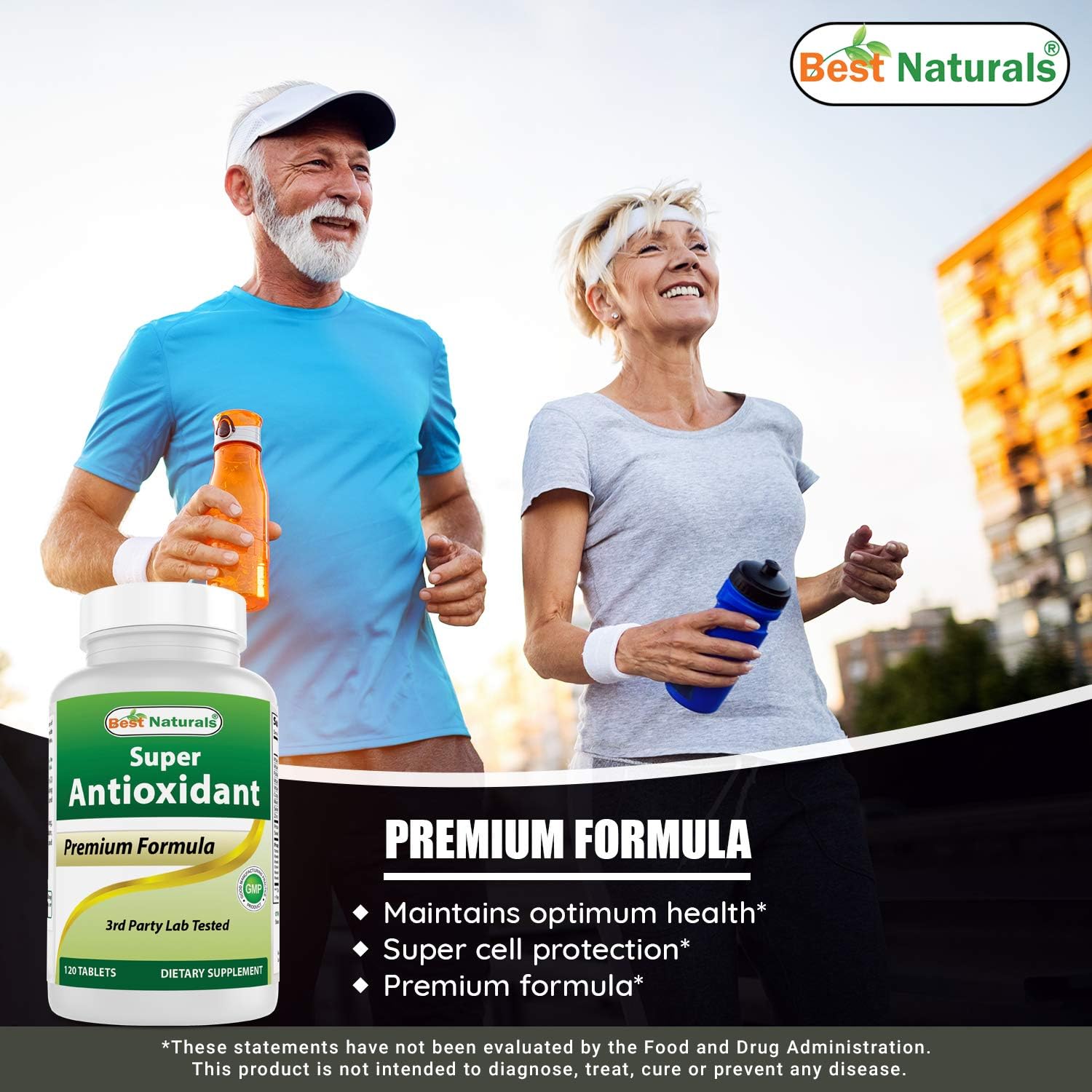 Natural Super Antioxidant Formula - 120 Tablets for Ultimate Health Support