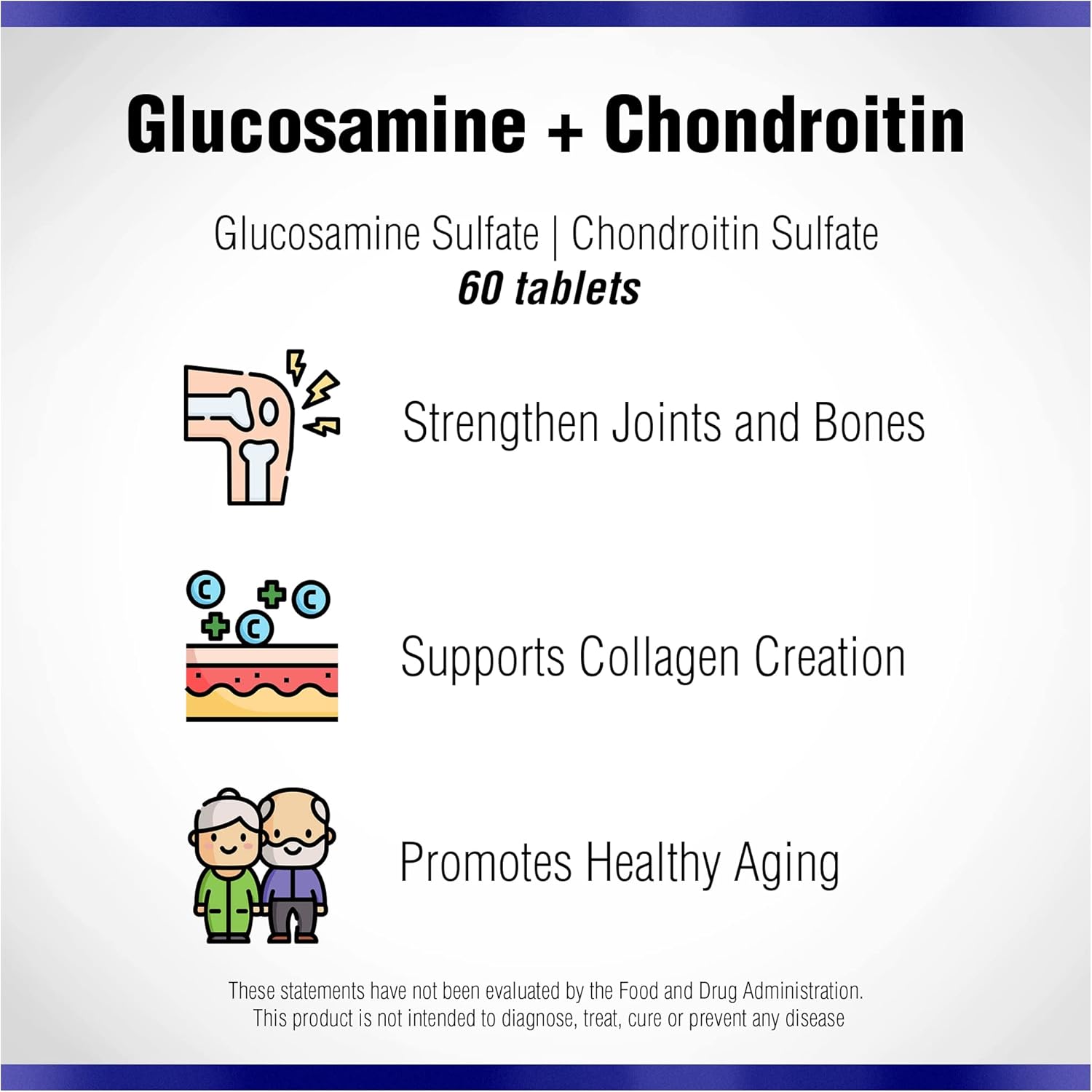 Natural Systems Naturasys Glucosamine Chondroitin Capsules - Joint Support Supplement - Vegan Formula - 60 Capsules
