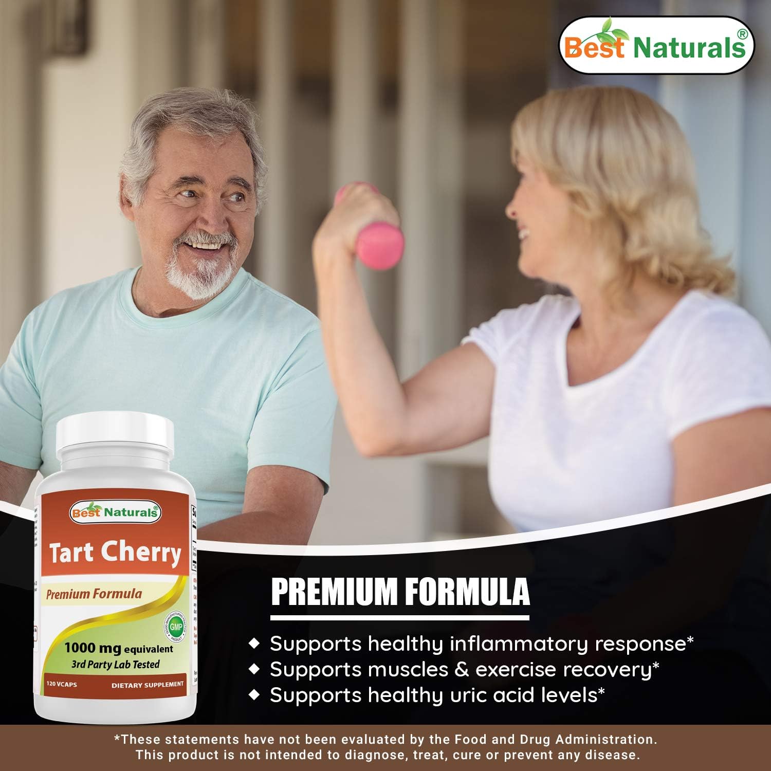 Natural Tart Cherry Extract - 1000mg Capsules x 120 (Pack of 3) - Premium Quality Supplement