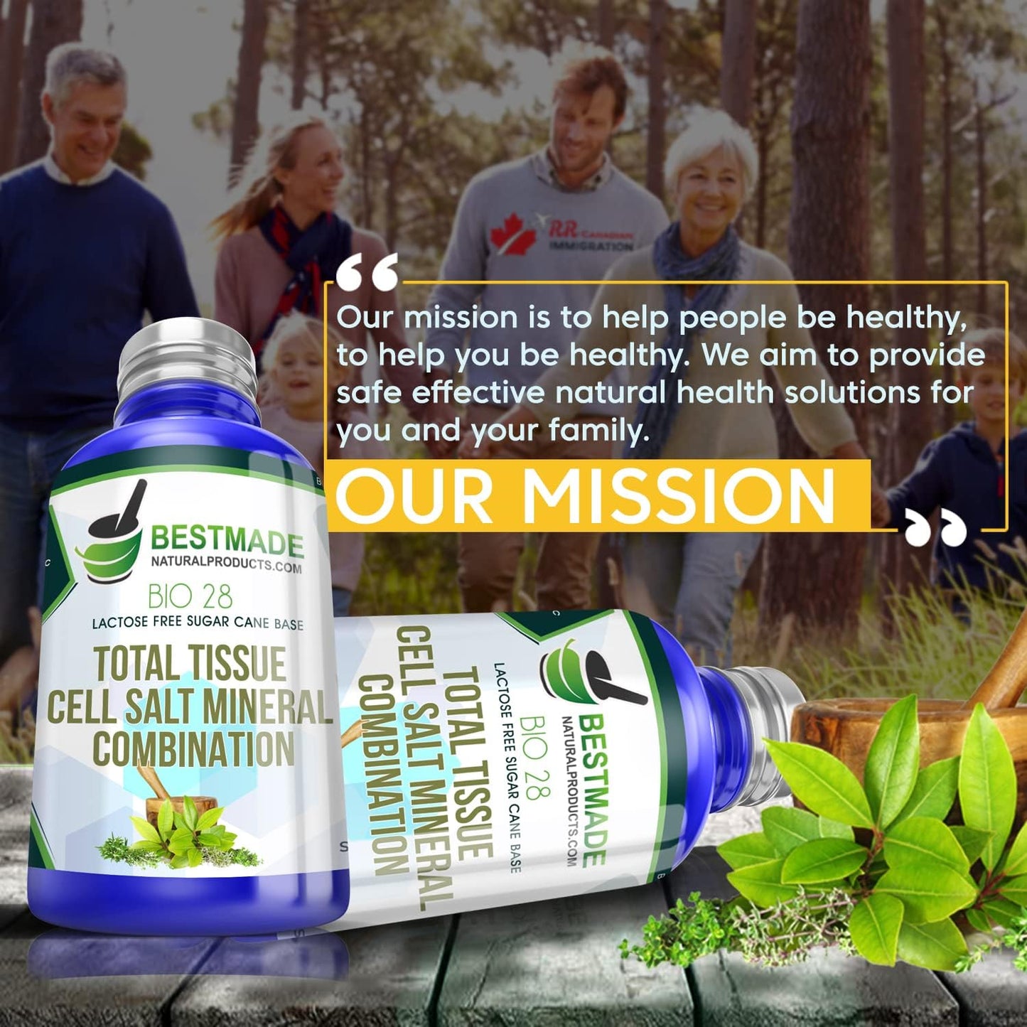 Natural Total Tissue Cell Salt Mineral Combination for Nutrient Absorption, Energy, Sleep, and Vitality | Vegan Bio 28, Lactose Free, Sugar Cane Based