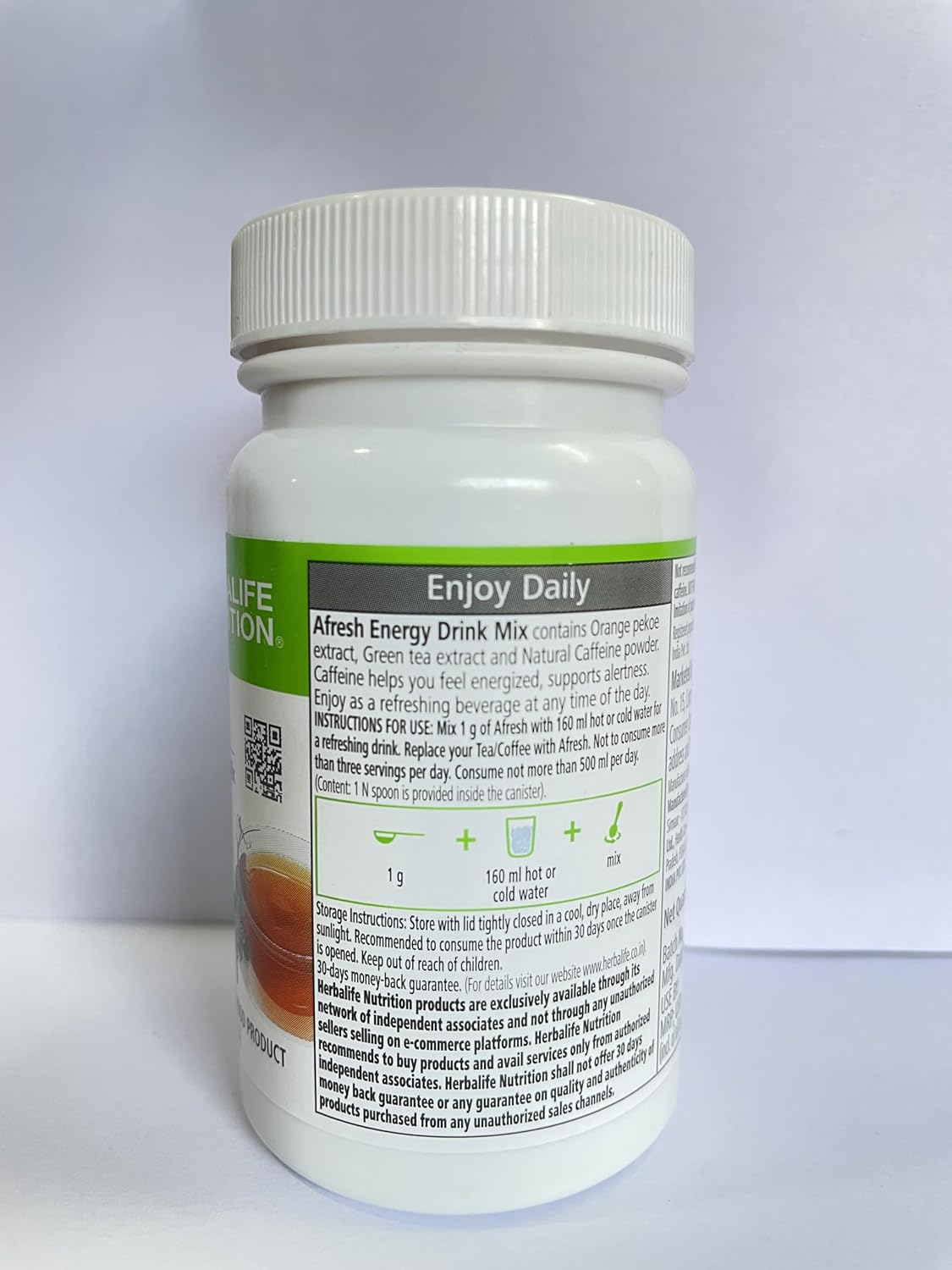 Natural Tulsi Afresh Energy Drink Mix by Herbalife Nutrition - Boost Your Energy Naturally with Herbal Ingredients