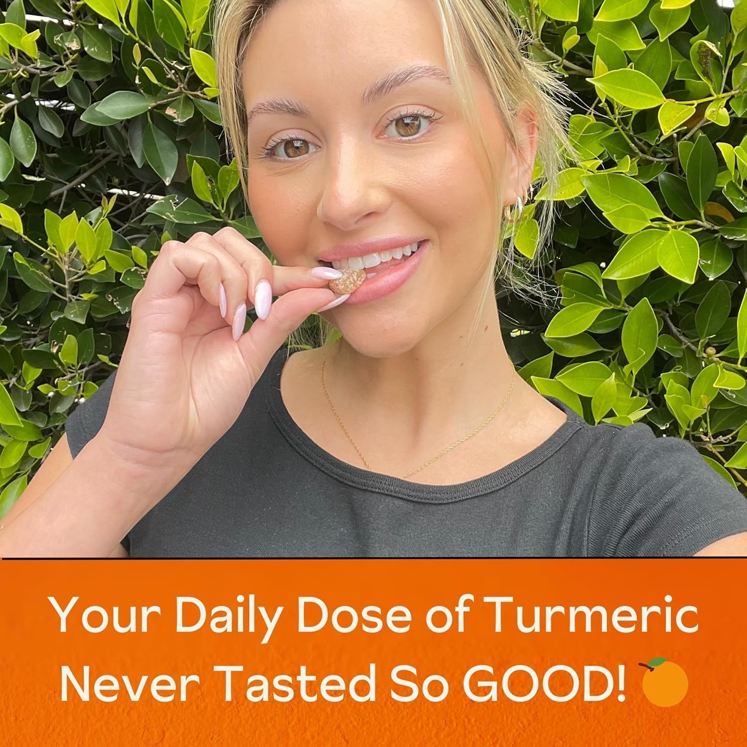 Natural Turmeric Gummies for Inflammation - Vegan Low-Sugar Supplement with Curcumin - Mandarin Orange Flavor, 45 Count (Pack of 3)