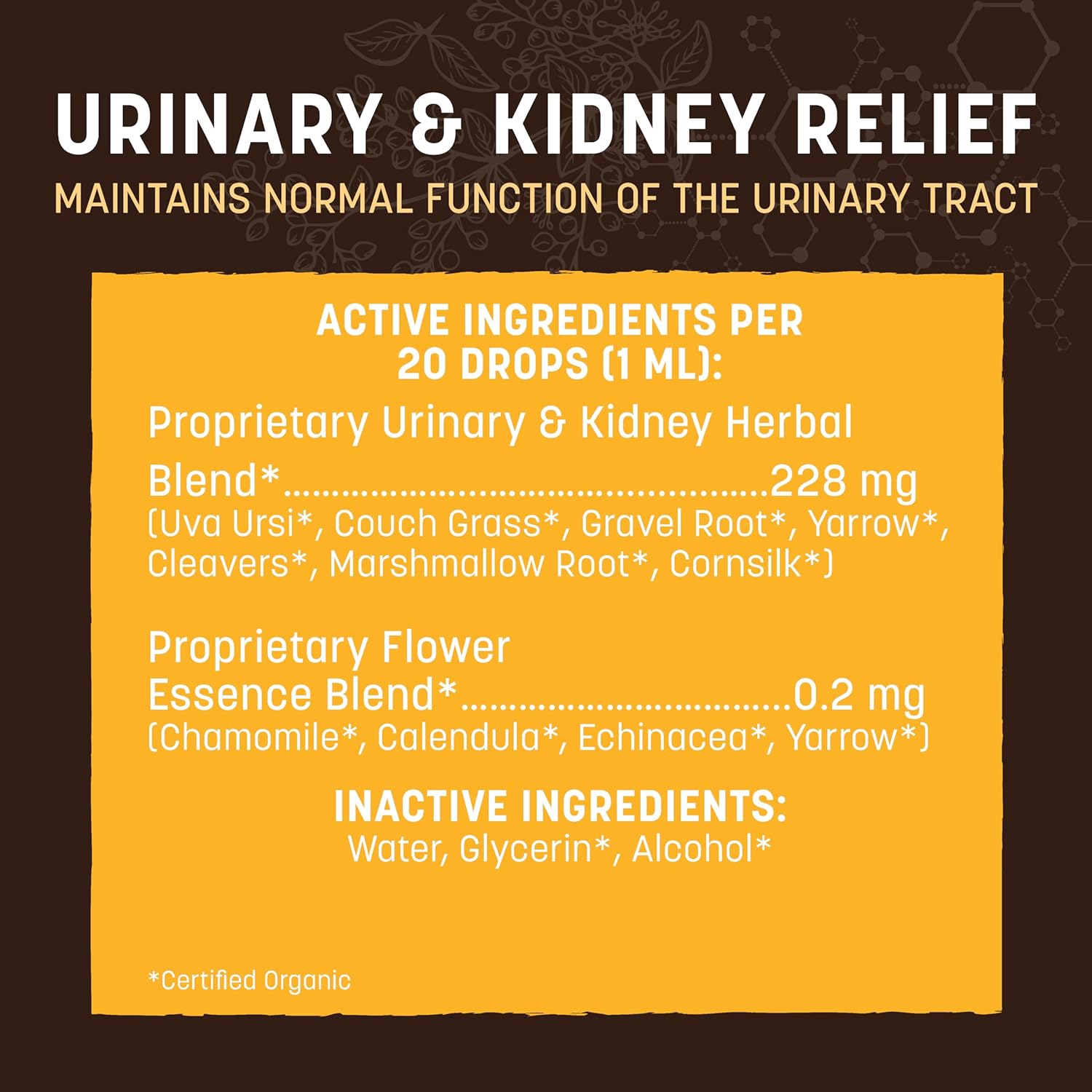 Natural Urinary and Kidney Relief Herbal Remedy - 2 fl oz