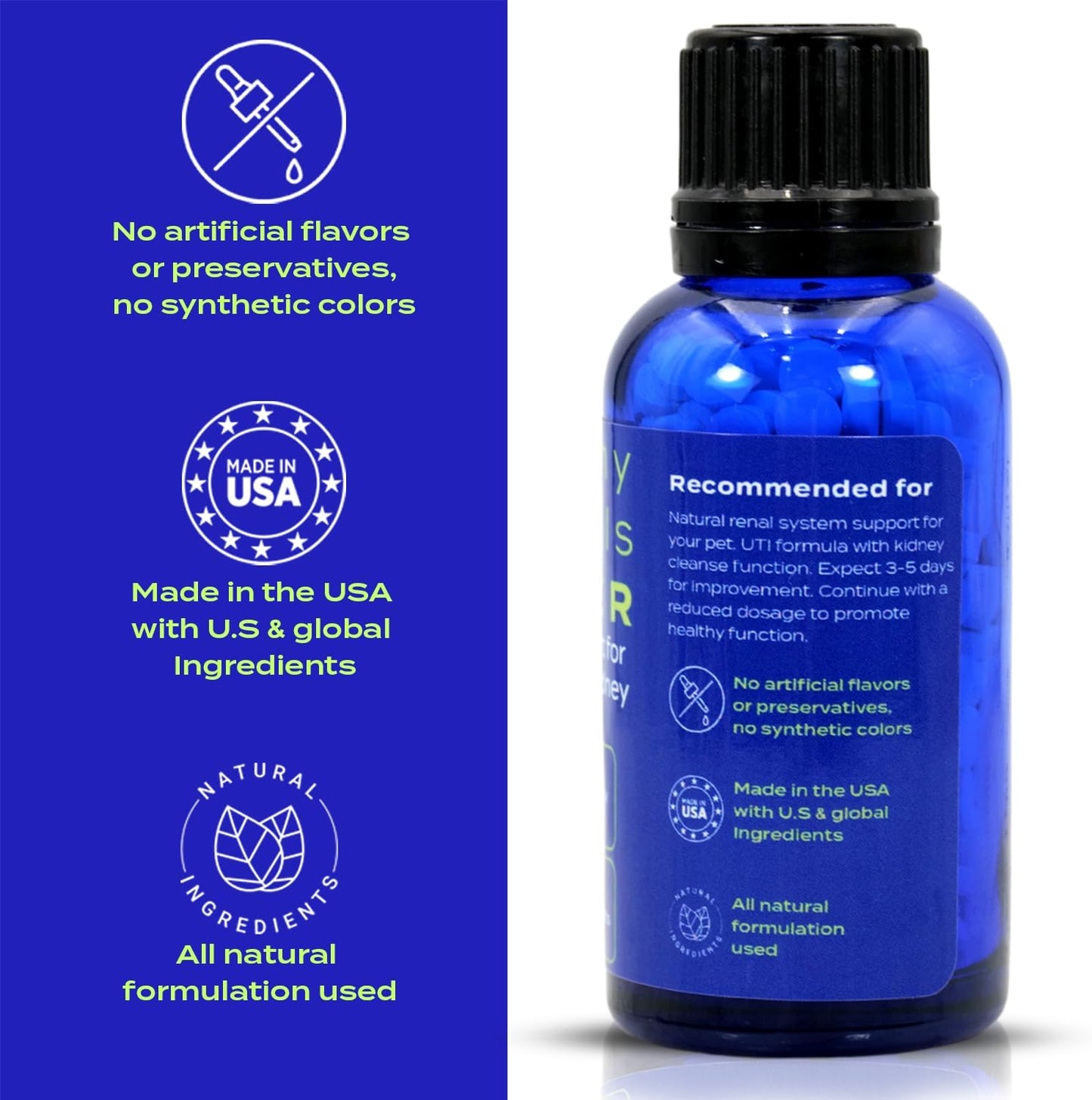 Natural Urinary Support Supplement for Cats - Promotes Bladder and Kidney Health - Effective for UTIs & Renal Cleansing - 300ct - Non-GMO & Organic - Preservative Free