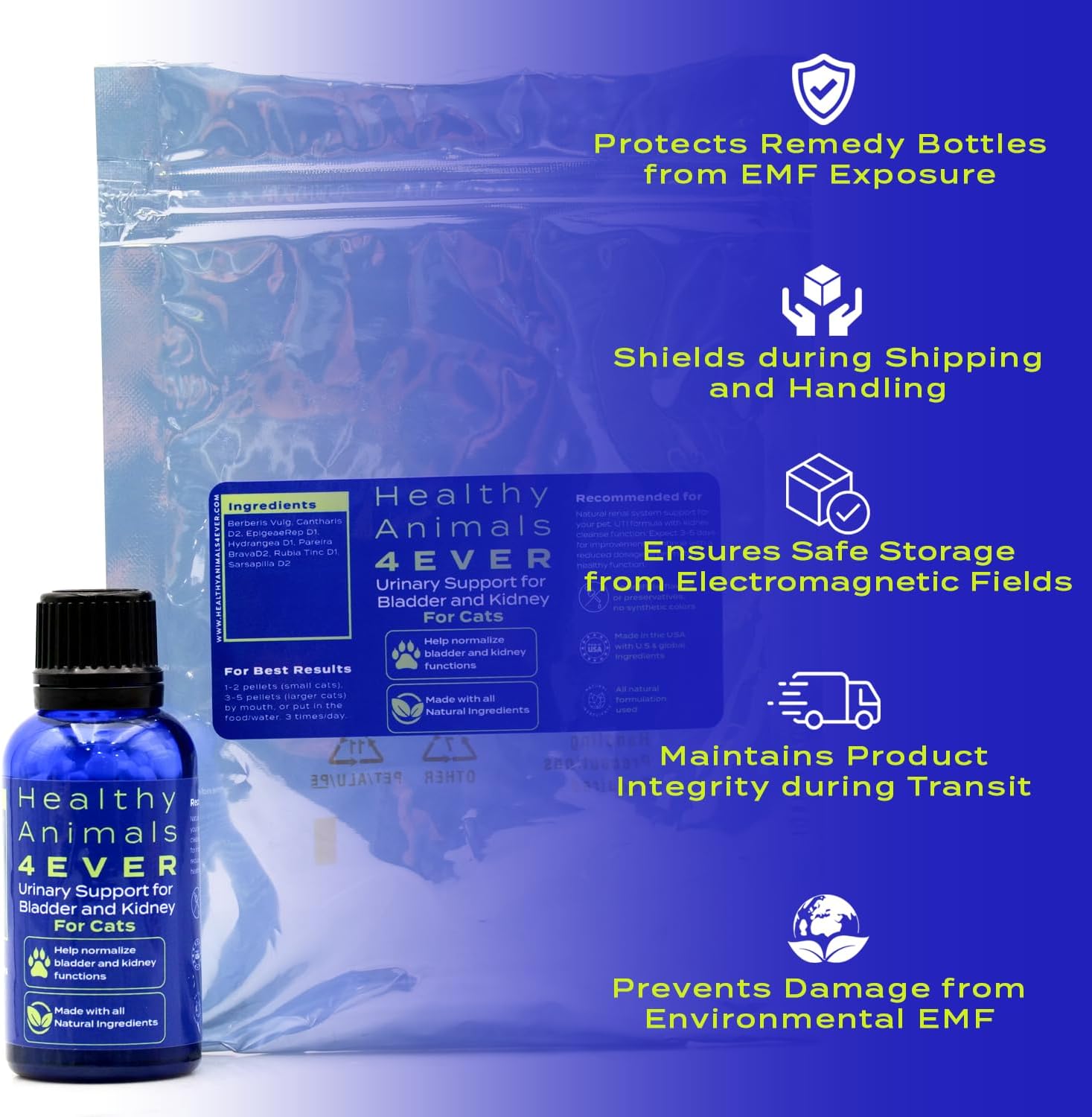 Natural Urinary Support Supplement for Cats - Promotes Bladder and Kidney Health - Effective for UTIs & Renal Cleansing - 300ct - Non-GMO & Organic - Preservative Free