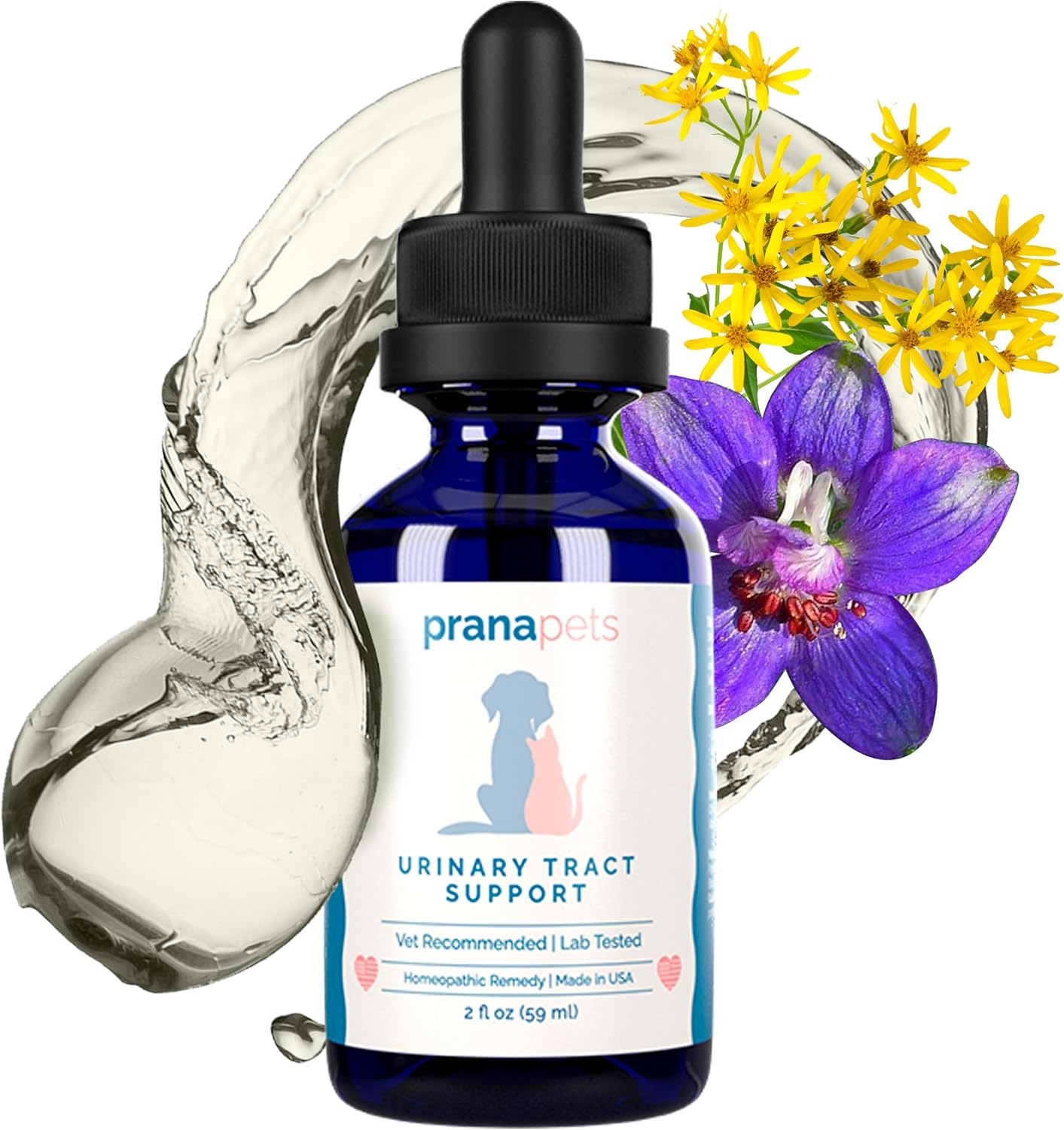 Natural Urinary Tract Support Liquid Supplement for Pets - Dog & Cat Bladder Health - PranaPets Supplement