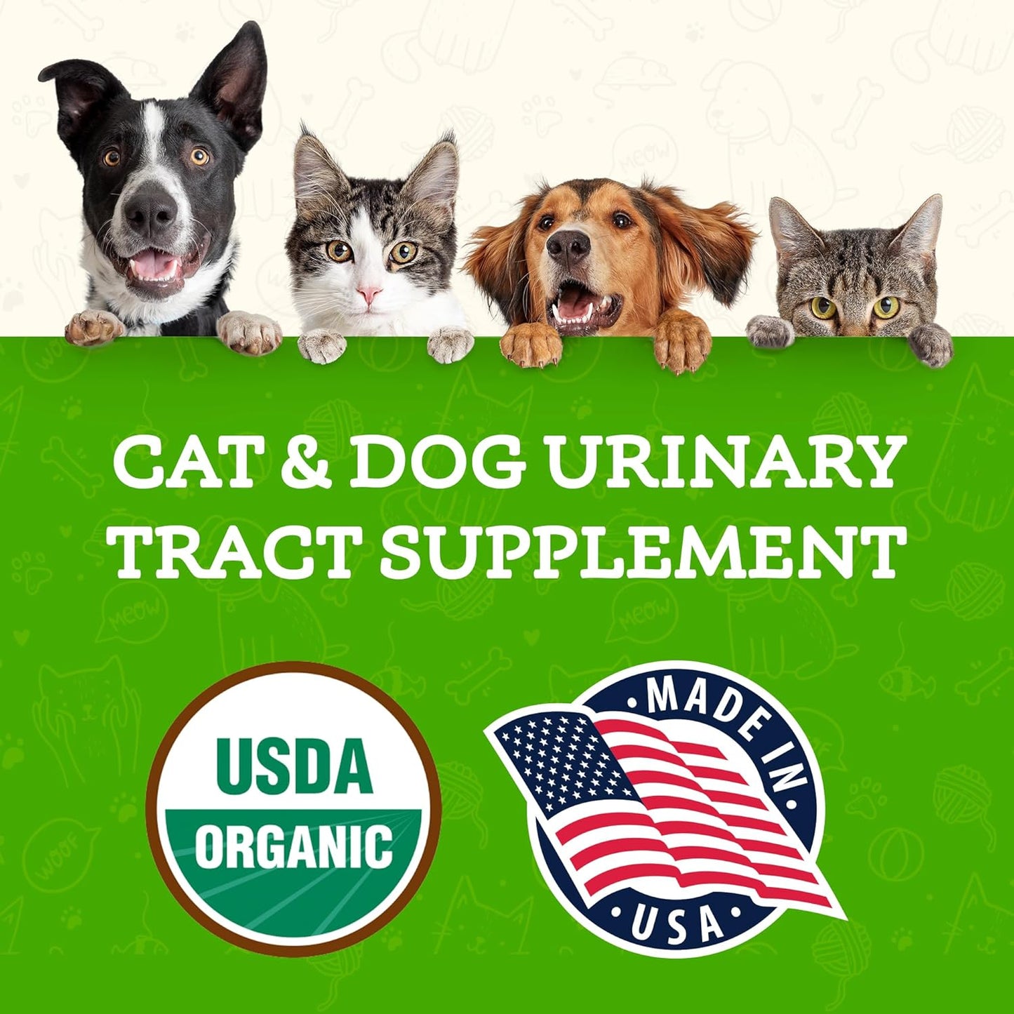 Natural Urinary Tract Support Supplement for Dogs & Cats - Herbal Formula for Bladder Health - 1 fl oz