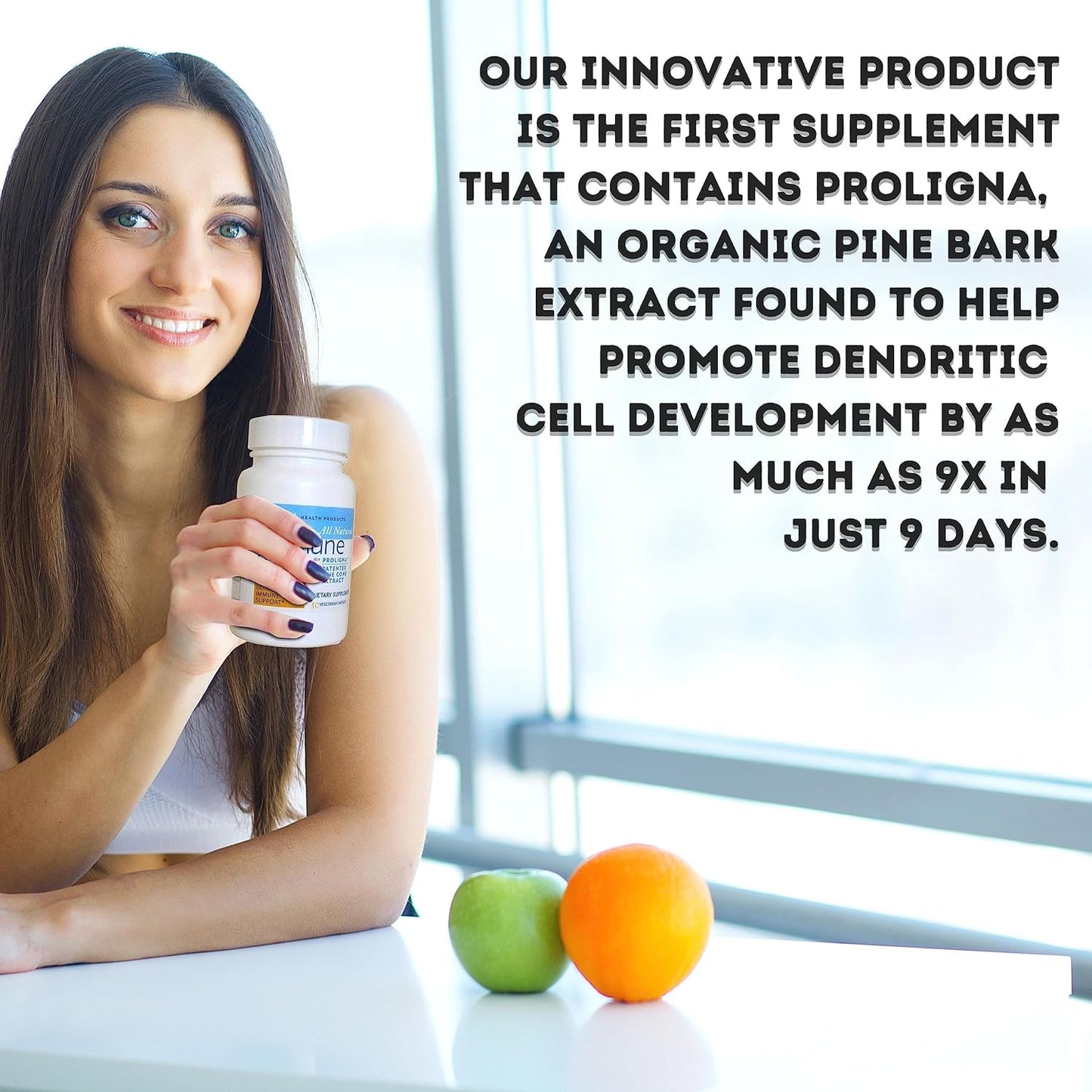 Natural Vegan Immune Support Supplement with Pine Cone Extract - ProLigna Plant Based Capsules - Organic Harvested from Wild Trees - 30 Caps, 2-Pack