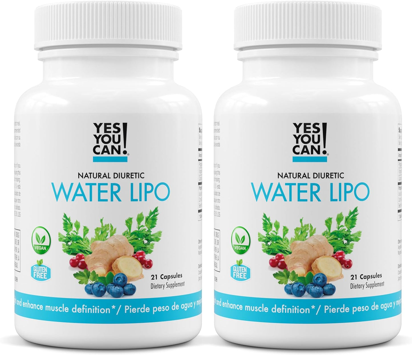 Natural Water Lipo Pills with Electrolytes & Vitamins - Diuretic Cleanse for Water Retention - Gluten-Free, 42 Capsules