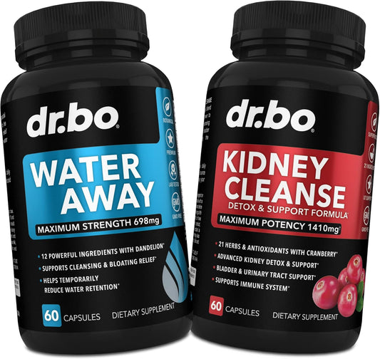 Natural Water Retention Relief - Herbal Diuretic Supplement for Kidney Cleanse - Supports Bladder Control and Urinary Tract Health - Renal Formula to Repair Kidneys