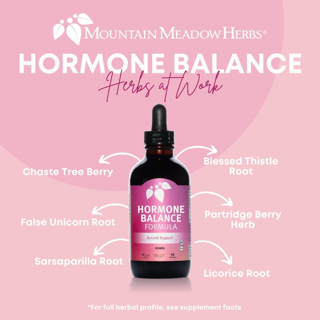 Natural Women's Hormone Balance Supplement for Well-Being & Vitality - Mountain Meadow Herbs - 4oz