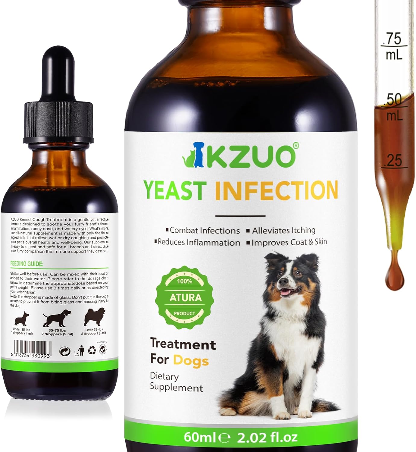 Natural Yeast Infection Treatment for Dogs - Effective Relief for Dog Ear Infections, Allergies, Inflammation, and Itching