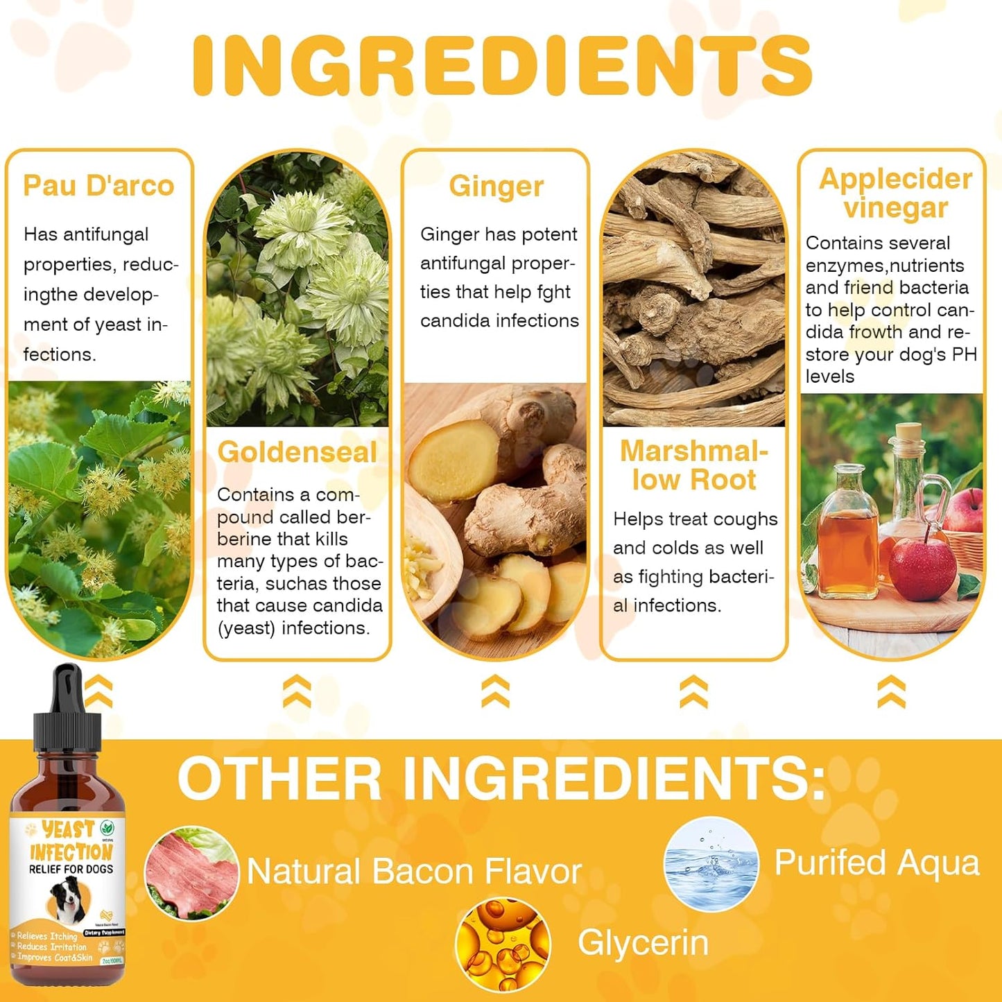 Natural Yeast Infection Treatment for Dogs - Supports Itch, Inflammation, Allergy Relief & More - Dog Ear Infection Relief