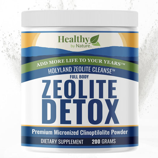 Natural Zeolite Detox Powder for Full Body Cleanse (7.05oz) - Activated Clinoptilolite - Supports Energy, Focus, Immunity - Gut Health - Men, Women - Micronized 0-25