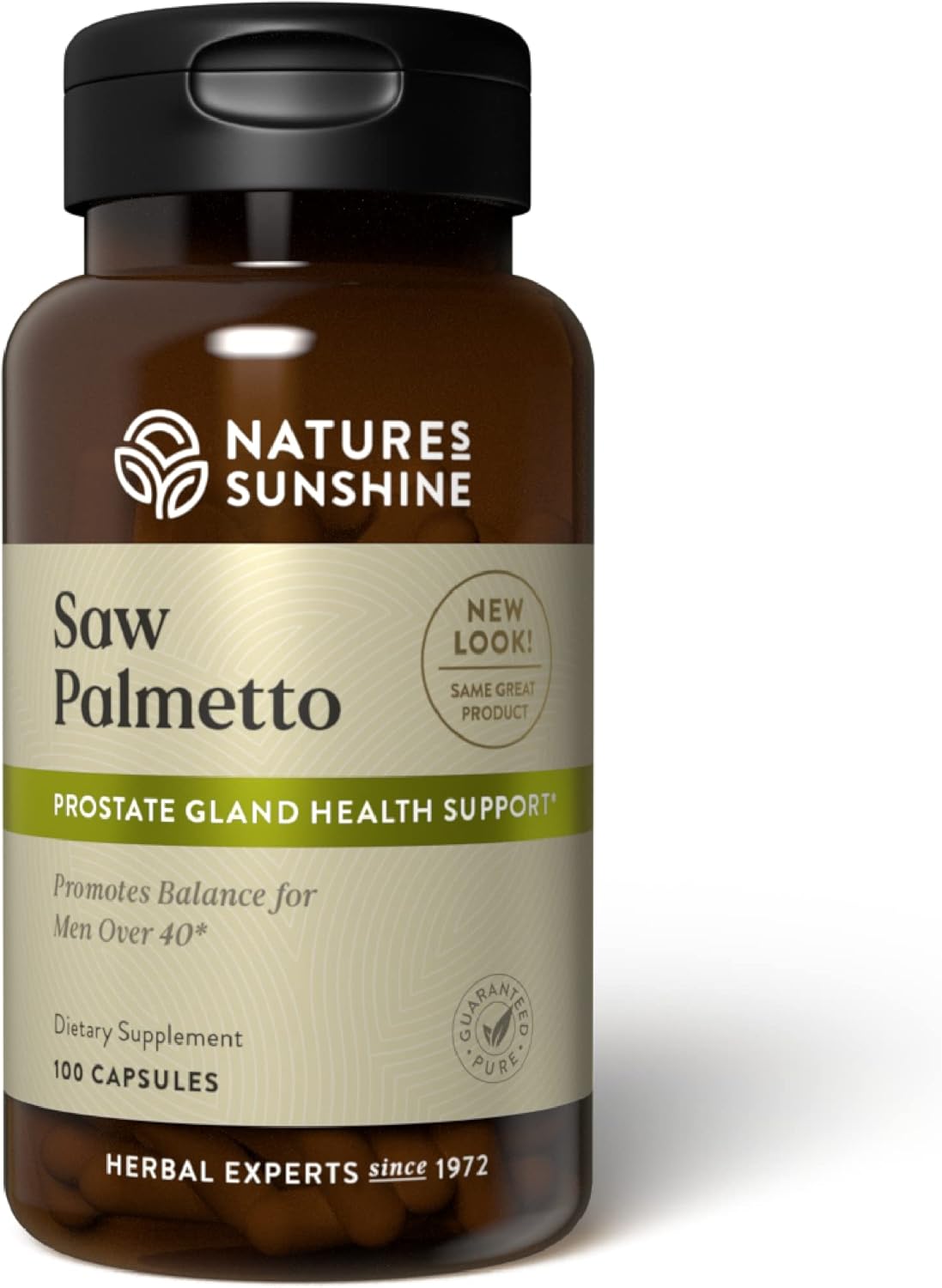 Naturally Balance Hormones & Improve Prostate Health with Nature's Sunshine Saw Palmetto - 100 Capsules, Kosher