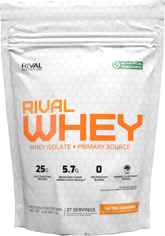 Naturally Flavored Rival Whey Protein Powder - Salted Caramel 2lb by RIVAL NUTRITION