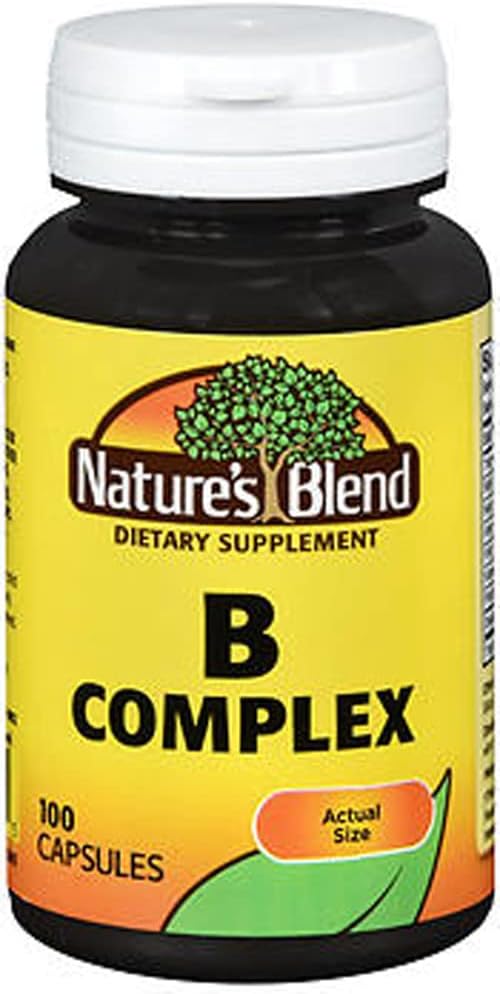 Nature's Blend B Complex Capsules - 100 Count - Essential Vitamin Supplement