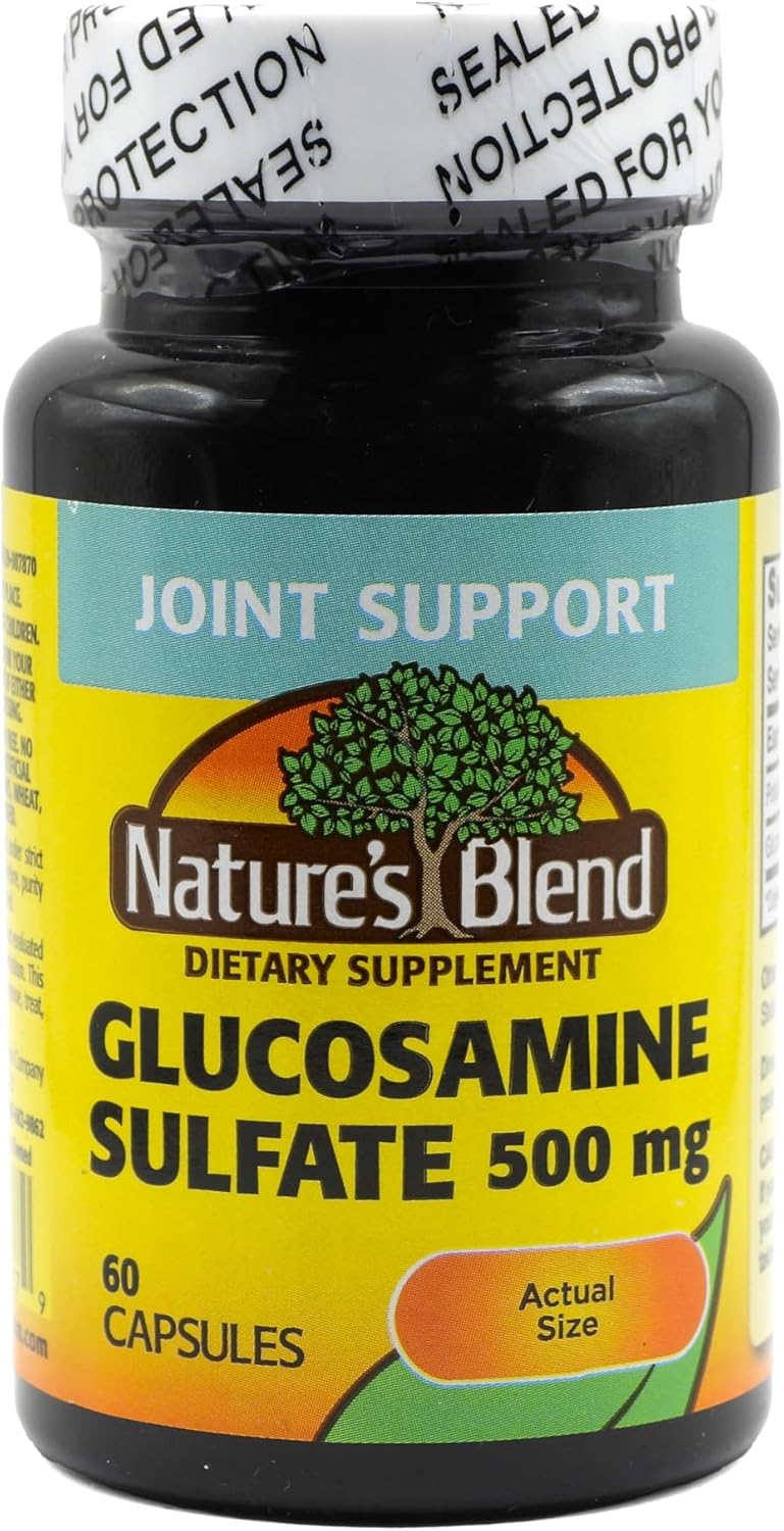 Nature's Blend Glucosamine Sulfate Capsules, 500mg, 60 Count - Joint Health Supplement