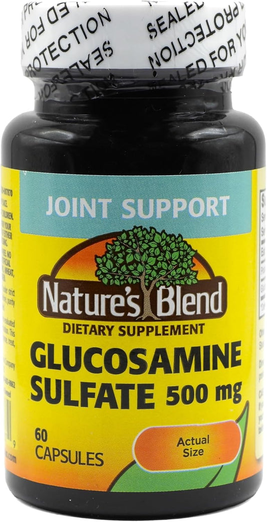 Nature's Blend Glucosamine Sulfate Capsules, 500mg, 60 Count - Joint Health Supplement