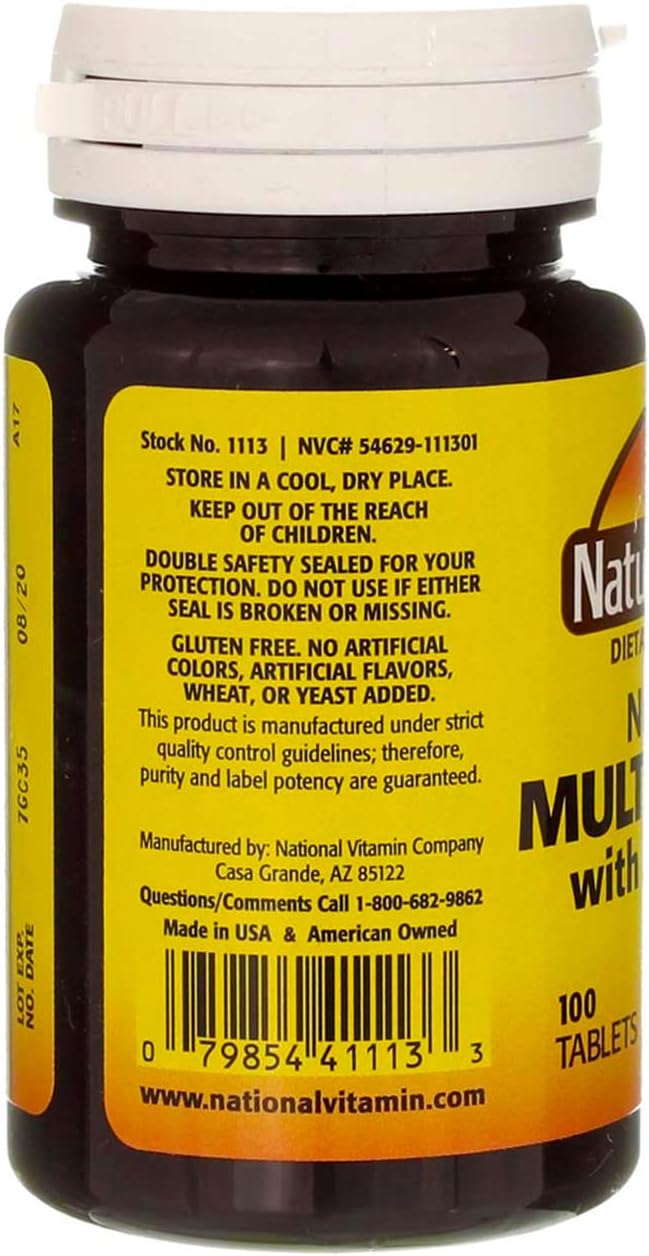 Nature's Blend Multiple Vitamin & Mineral Tablets Without Iron - 300 Tablets, 3-Pack