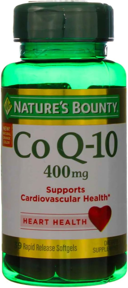Nature's Bounty Cardio Q10 400mg Softgels - 78 Softgels - Pack of 2