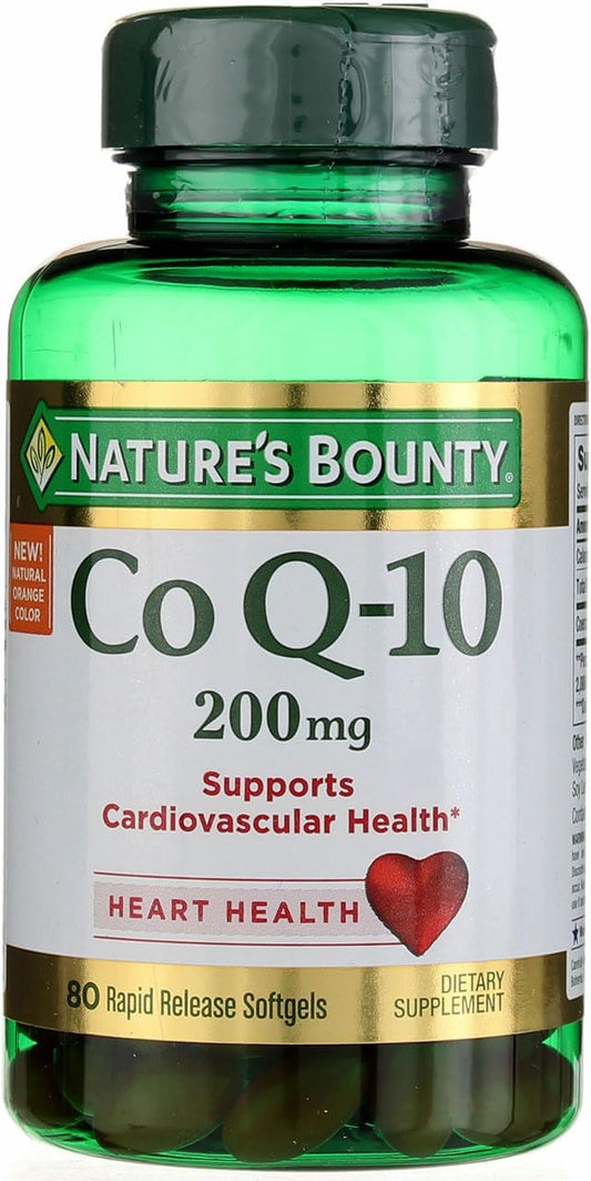 Nature's Bounty Co Q-10 200 mg - Set of 2, 80 Tablets - Energy Support Supplement