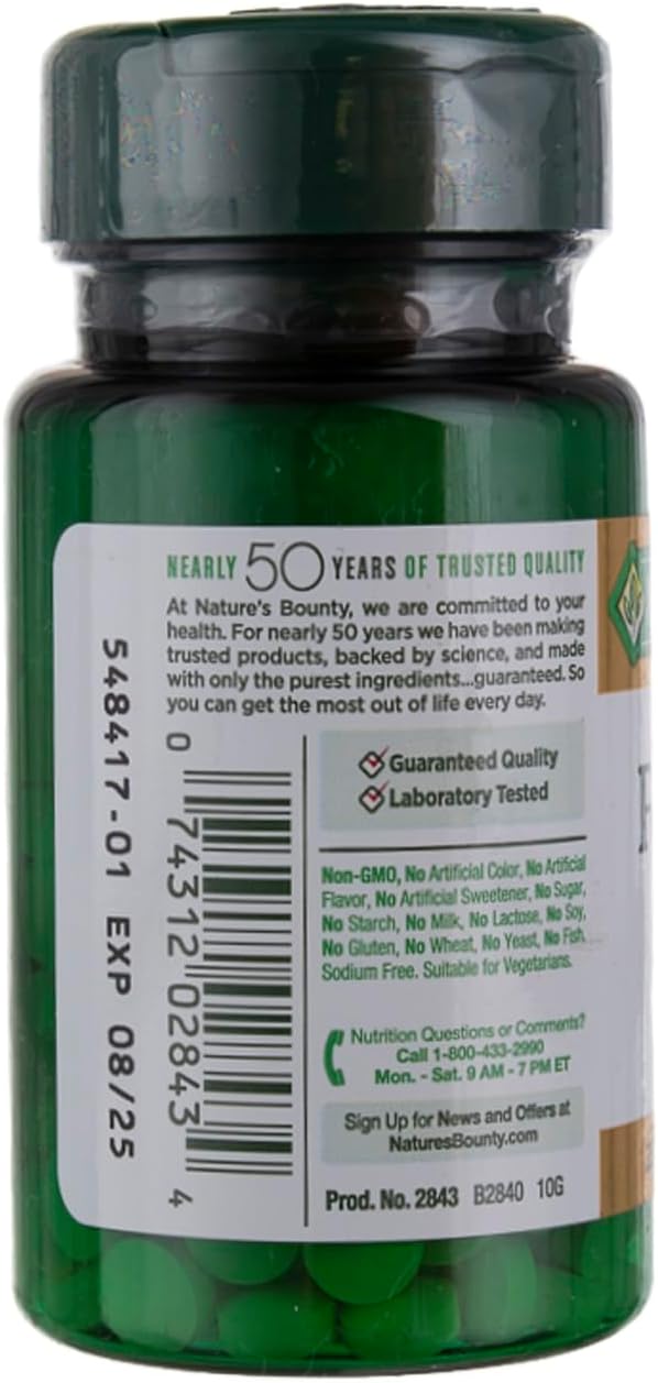Nature's Bounty Folic Acid 800 mcg Tablets - High Potency 250 Count