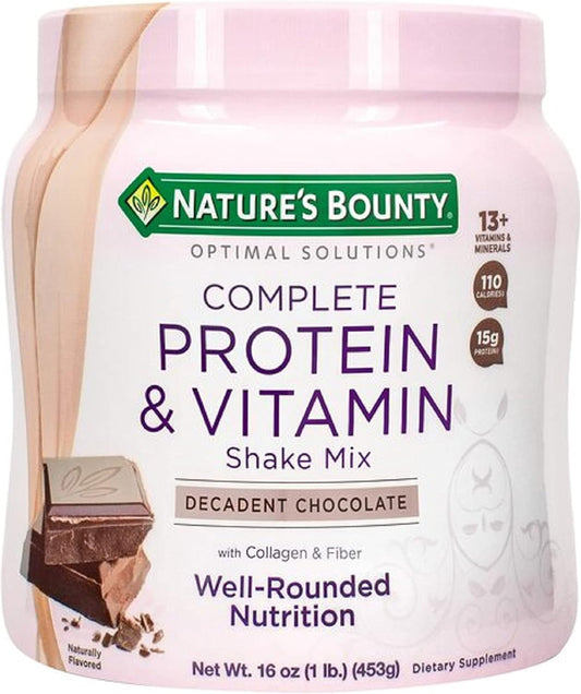 Nature's Bounty Optimal Solutions Chocolate Shake - 2 Bottles (16 oz)