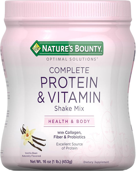 Nature's Bounty Optimal Solutions Protein Powder with Vitamin C - 16 oz - Boost Your Health and Wellness