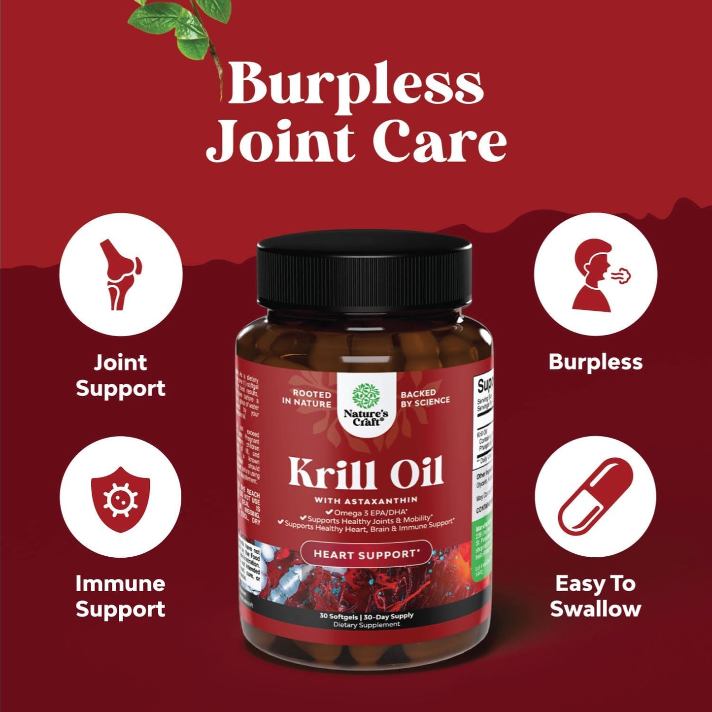 Natures Craft Bundle: GCleanse Uric Acid & Antarctic Krill Oil - Liver & Kidney Detox - High Absorption Omega 3 Supplement