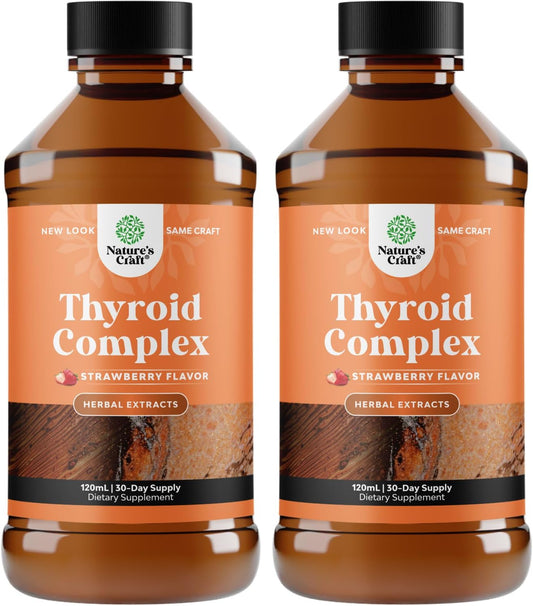 Natures Craft Vegan Liquid Iodine Supplement for Thyroid Support - Enhanced Energy and Focus - 2 Pack