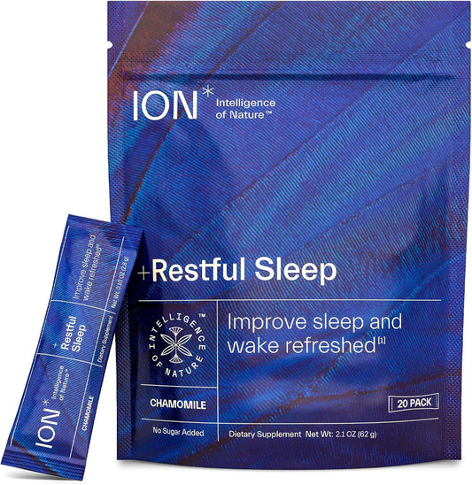 Nature's Intelligence for Restful Sleep: Improve Sleep, Relax, and Wake Refreshed | Vegan, Gluten-Free, Glyphosate Residue-Free | 20 Packets