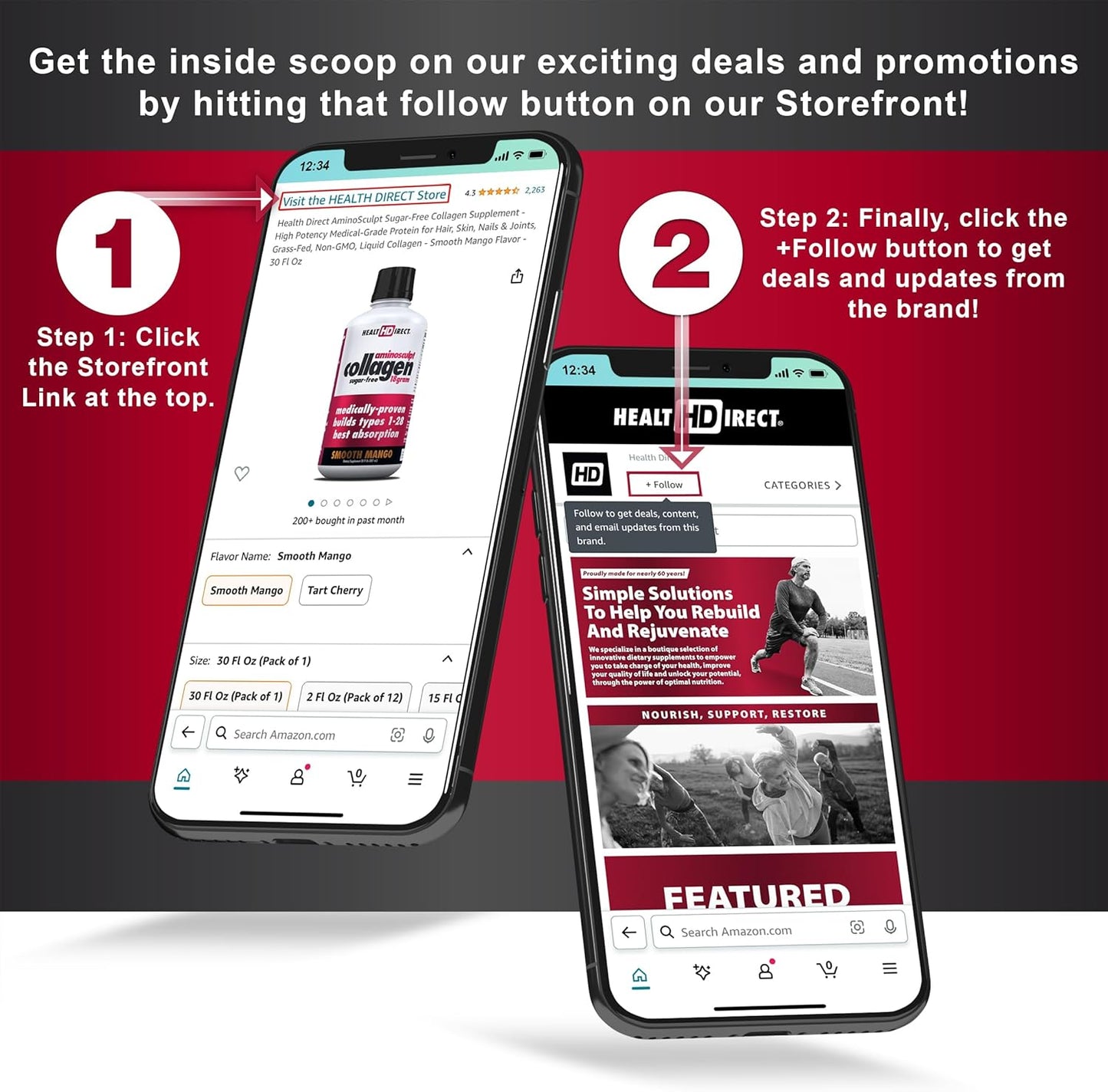 Nature's Optimal Nutrition Energize Liquid Multivitamin Superfood with 140+ Nutrients for Mental Clarity, Energy, Immune & Cardiovascular Support - Peach Mango Flavor - 30 Servings