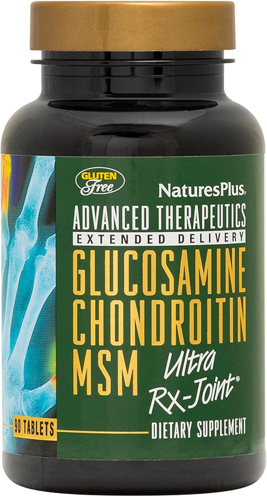 Natures Plus Advanced Therapeutics Glucosamine Chondroitin MSM Ultra Rx-Joint Tablets - 90 Tablets - High Potency Joint Supplement
