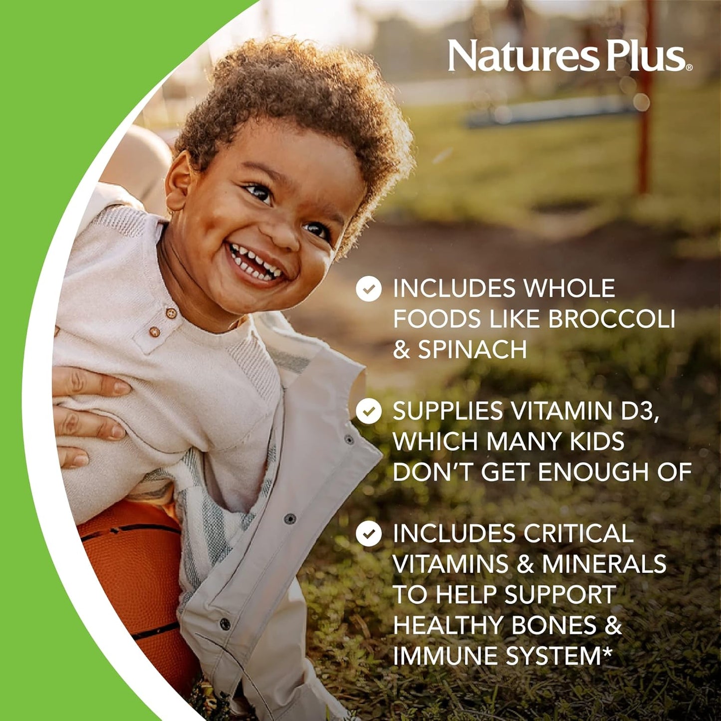 Natures Plus Animal Parade Children's Chewable Multivitamin - Orange Flavor - 180 Tablets - Vegetarian & Gluten-Free - Promotes Health