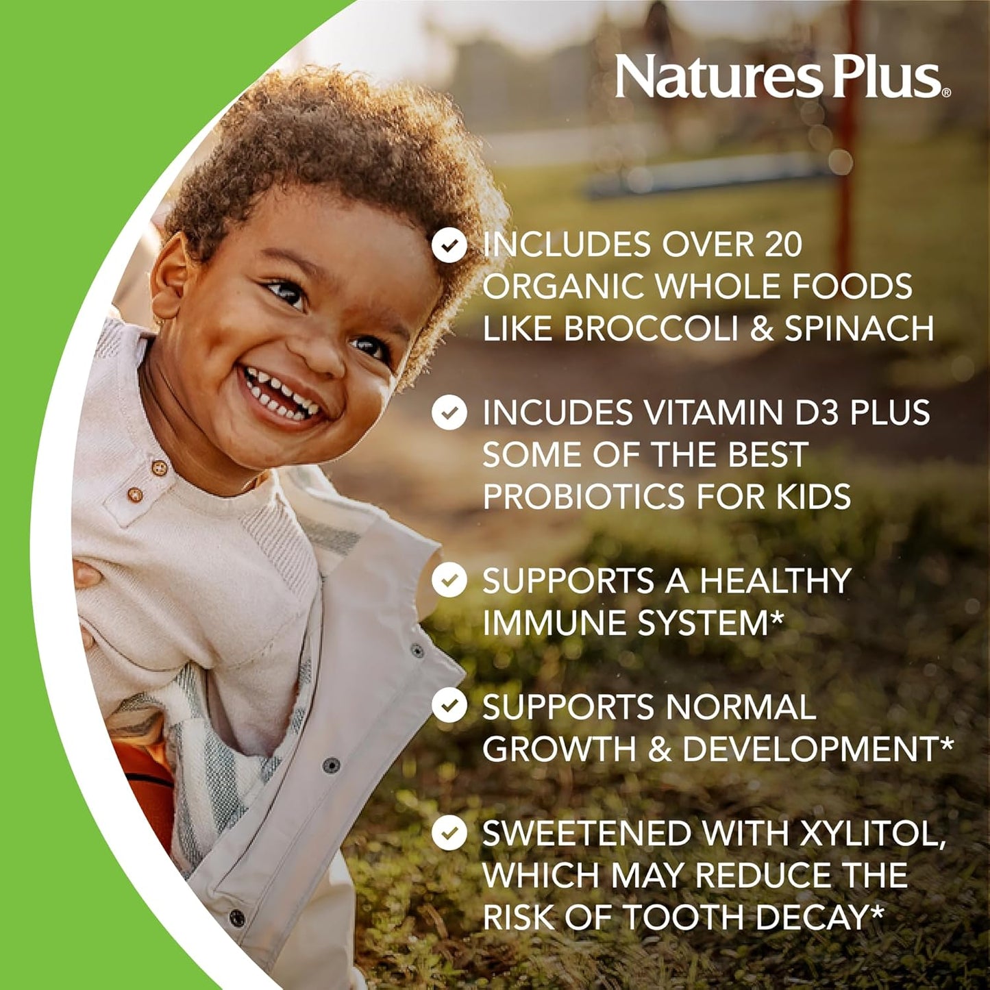 Natures Plus Animal Parade Gold Children's Multivitamin - Assorted Fruit Flavors - 240 Chewable Tablets - Vegan & Gluten Free