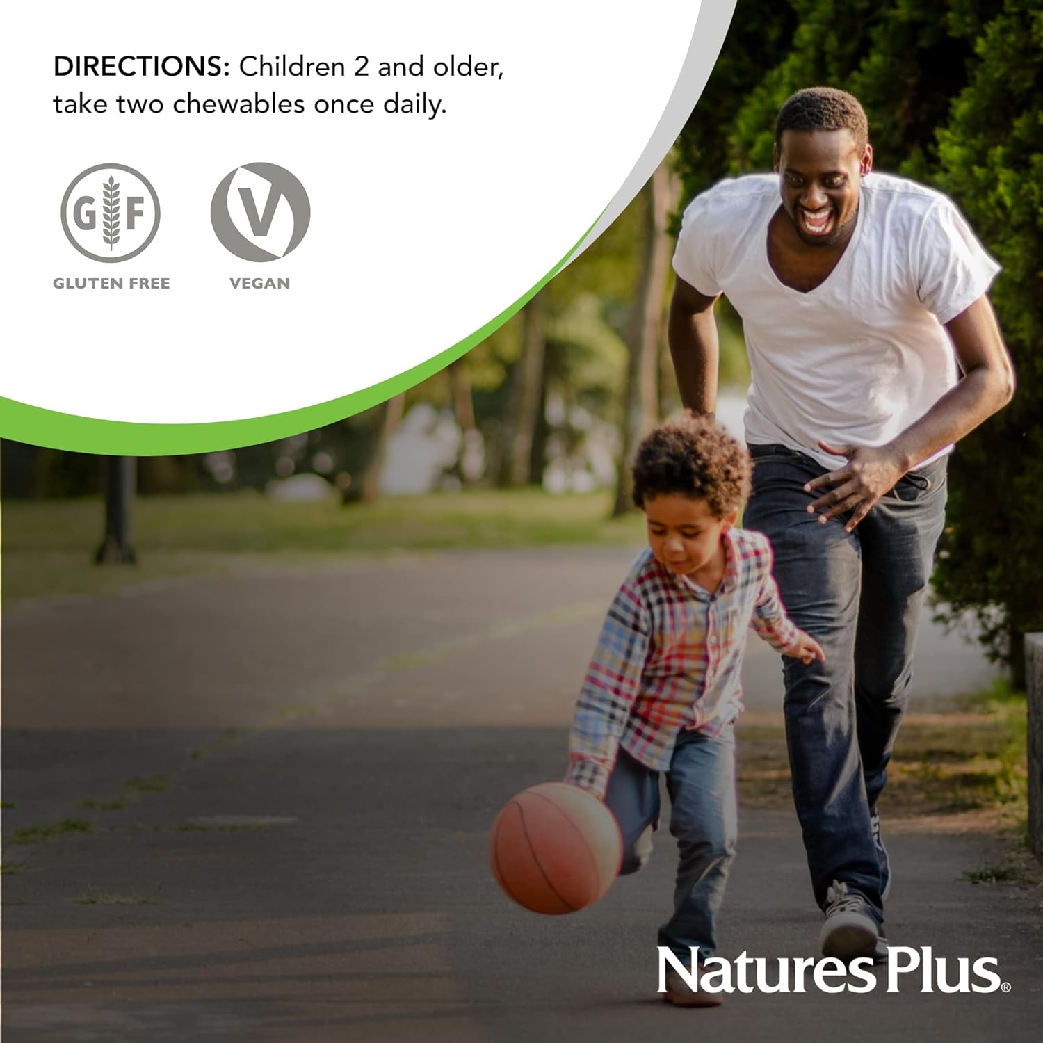 Natures Plus Animal Parade Kids Multivitamin - 180 Chewable Tablets - Natural Flavors - Vegan, Gluten-Free - 90 Servings