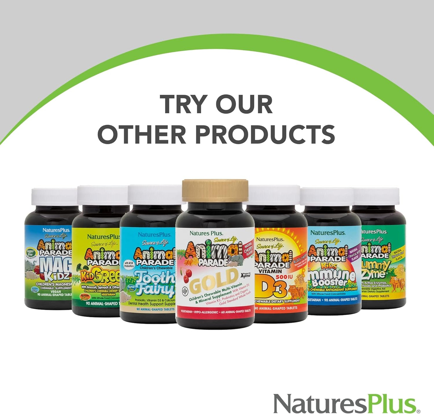 Natures Plus Animal Parade Source of Life Gold Children's Liquid Multivitamin - Tropical Berry Flavor - Immune Support - Organic Whole Foods - Gluten-Free Vegan - 60 Servings