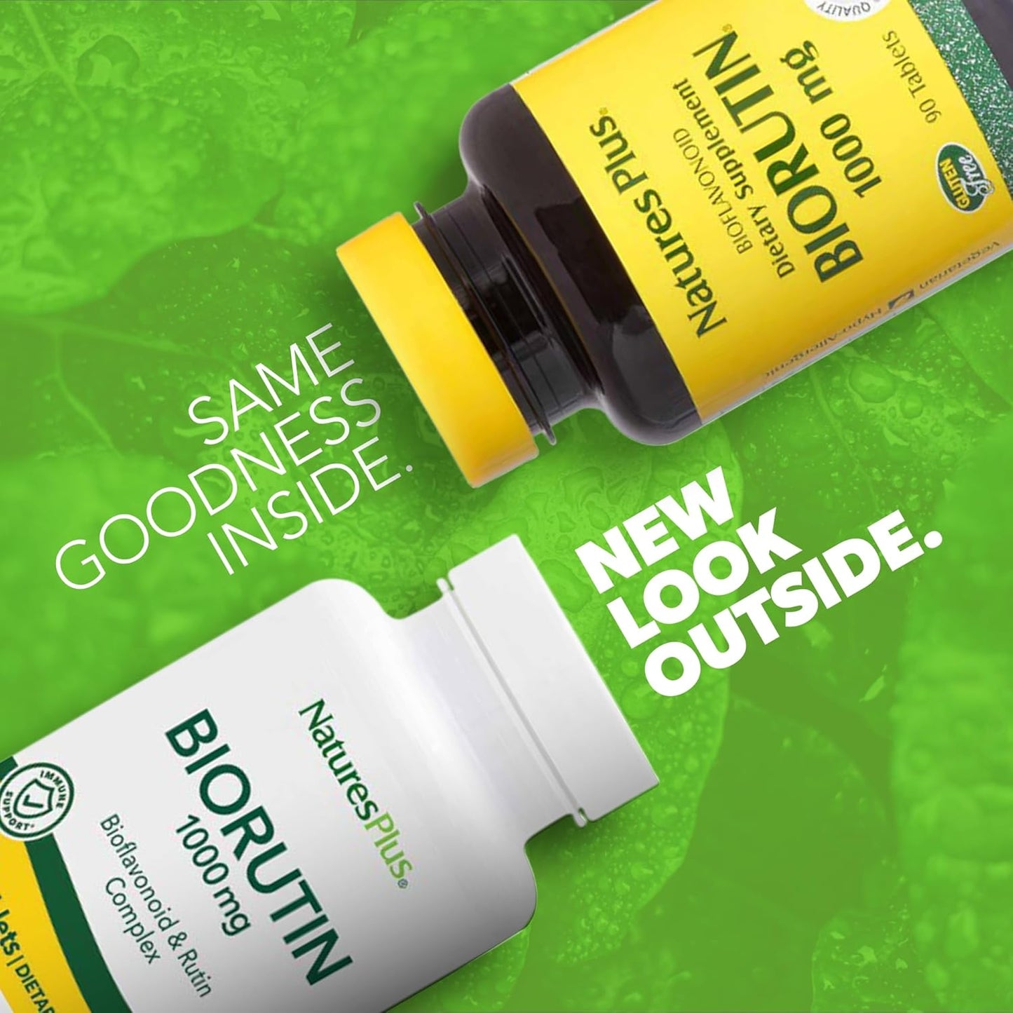 Natures Plus Biorutin 1000 mg Tablets - Bioflavonoid & Rutin Complex - Supports Vascular Function & Circulation - Vegetarian, Gluten Free