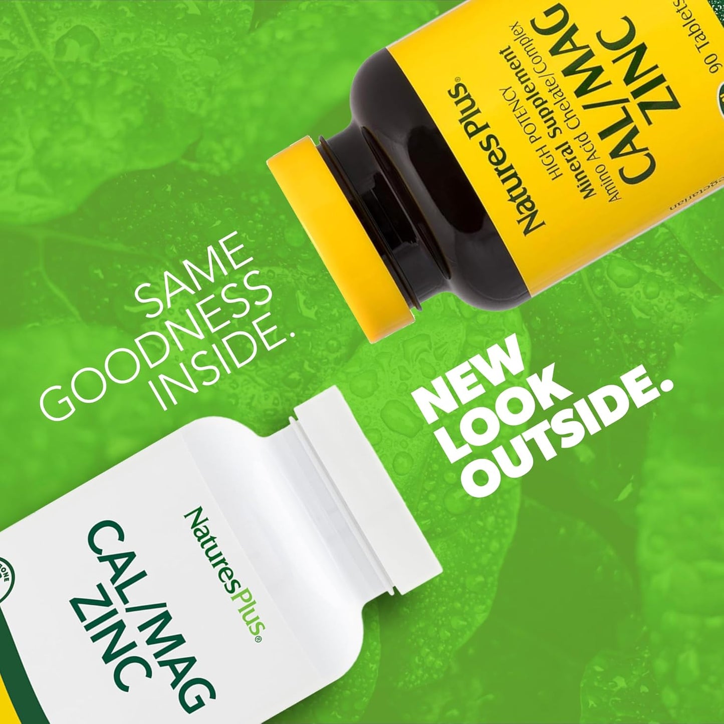 Natures Plus Cal Mag Zinc Tablets - 90 Count - Natural Mineral Supplement