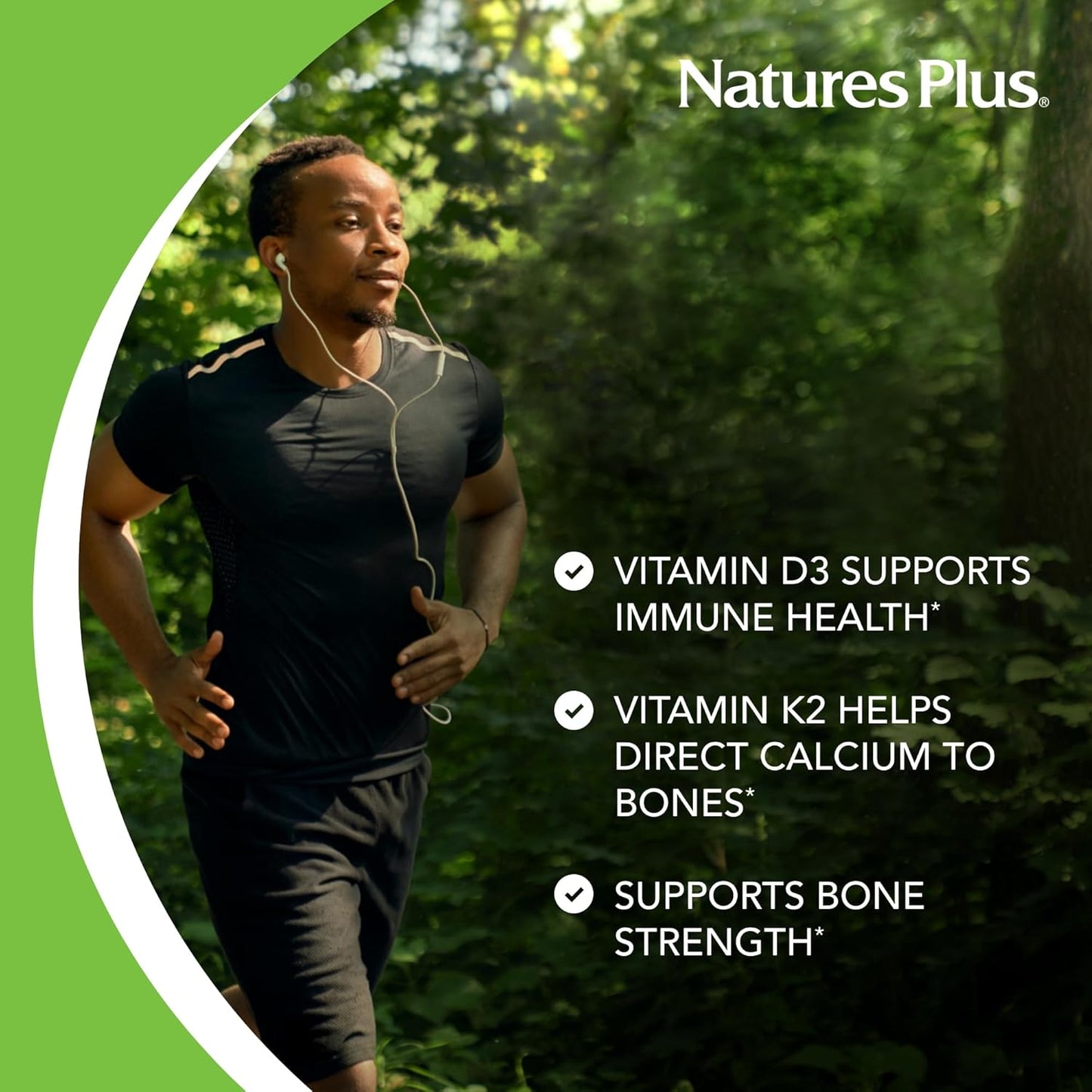 Natures Plus D & K Complex Chewables - Mixed Berry Flavor - Supports Calcium Metabolism - Vegetarian, Non-GMO - 60 Servings