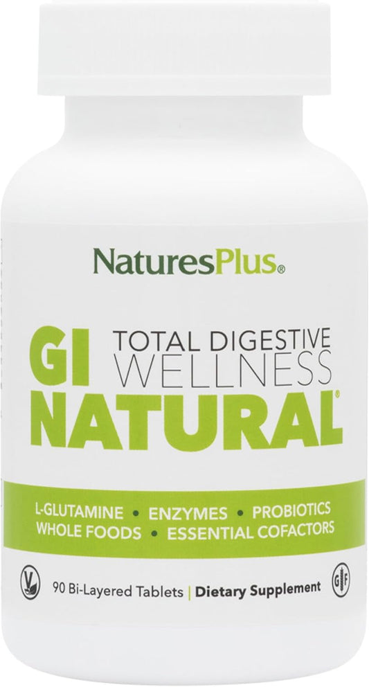 Natures Plus GI Natural 90 Tablet Digestive Health Support Supplement