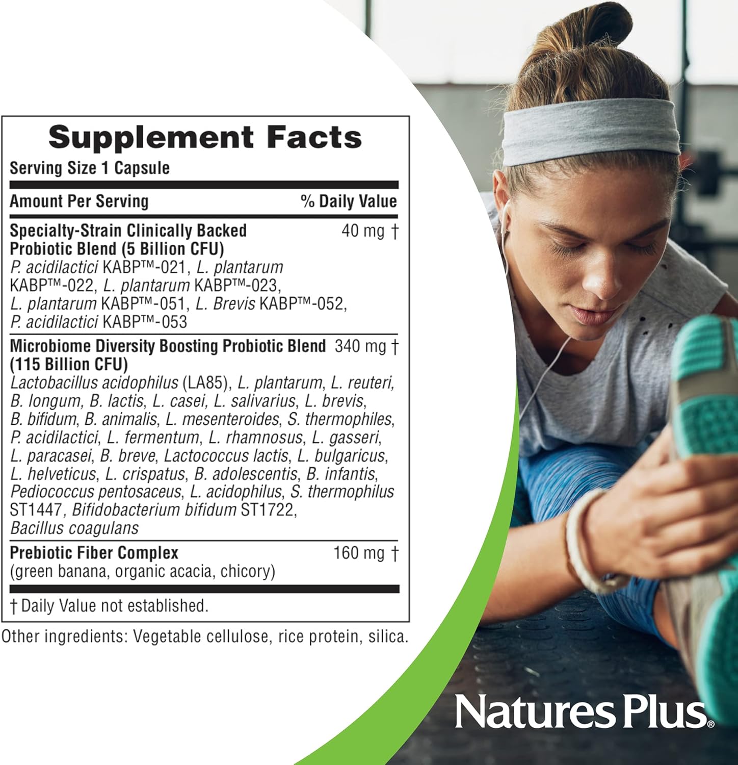 Natures Plus GI Natural Probiotic Mega - 30 Capsules - Supports Digestive & Immune Health - Gluten Free - 30 Servings