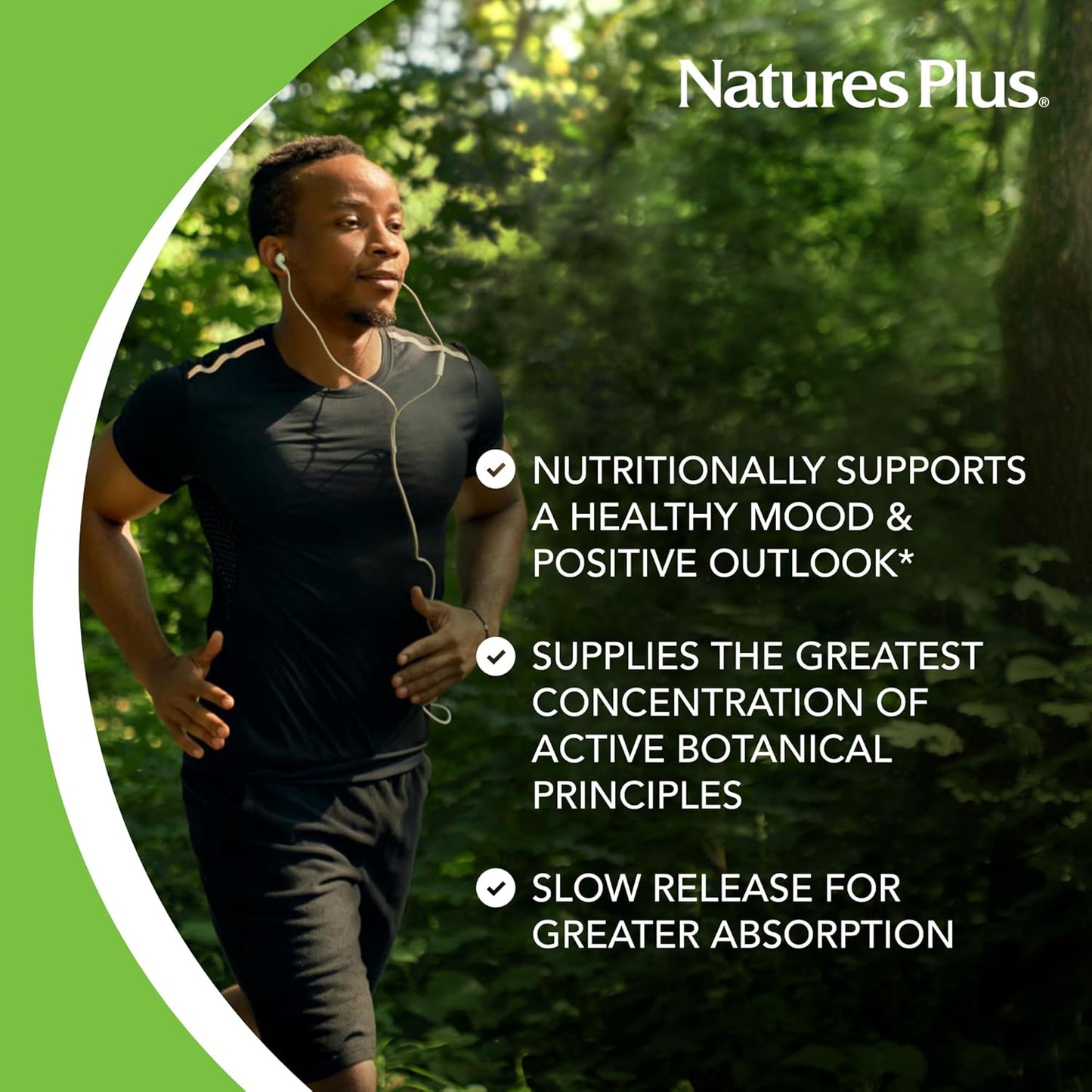 Natures Plus Herbal Actives St John's Wort Extended Release Tablets - 450mg, 60 Count - Vegan & Gluten-Free