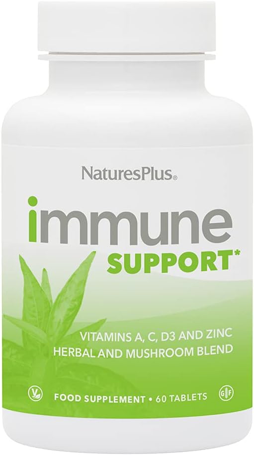 Natures Plus Immune Support Tablets - Daily Defense Complex with Vitamin A, C, D3, Zinc & Copper - Vegetarian & Gluten Free