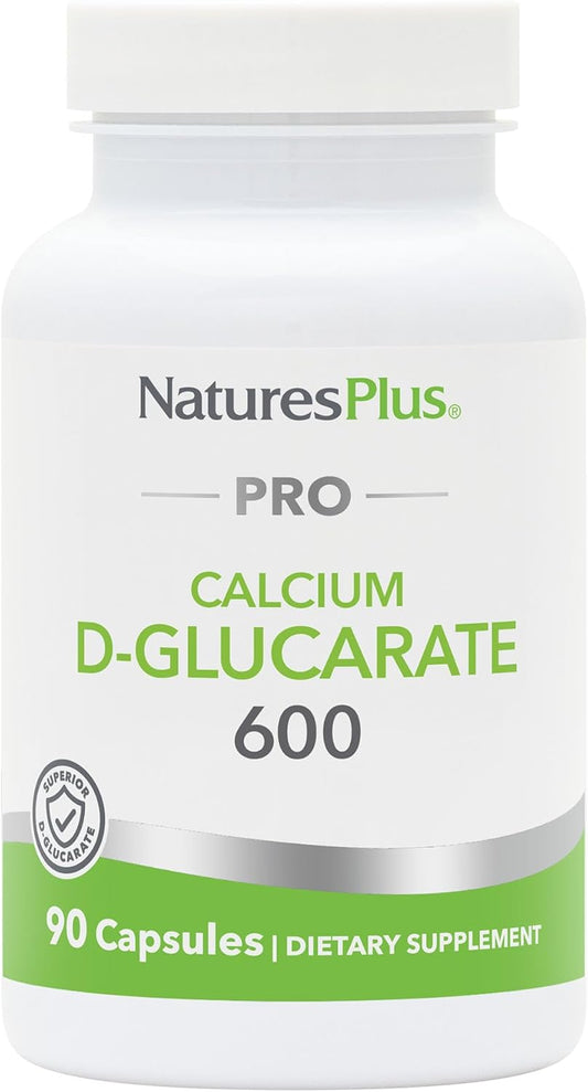 Natures Plus PRO Calcium D-Glucarate (CDG) 600mg - 90 Capsules Vegan Non-GMO Soy Free Gluten Free