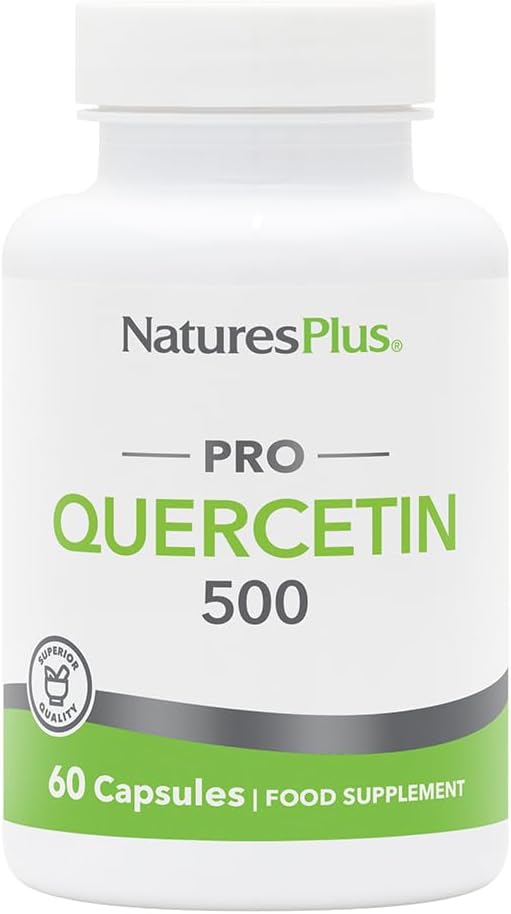 Natures Plus Quercetin Capsules - 500 mg - 60 Count - Non-GMO, Vegan, Gluten-Free - 60 Servings