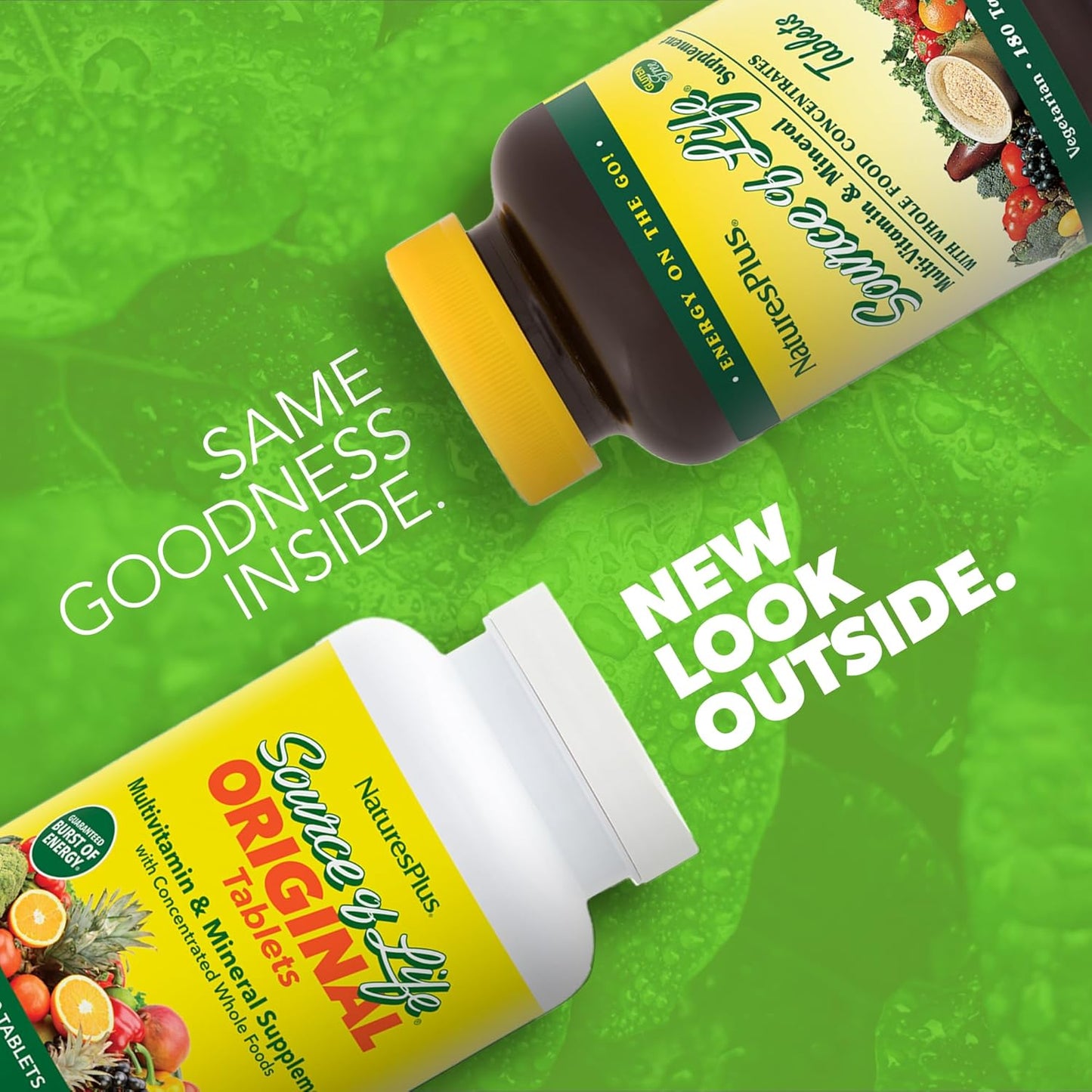 Natures Plus Source of Life 540 Tablets - Multi-Vitamin & Mineral Supplement for Energy & Well-Being - Gluten Free, Vegetarian - 180 Servings x3