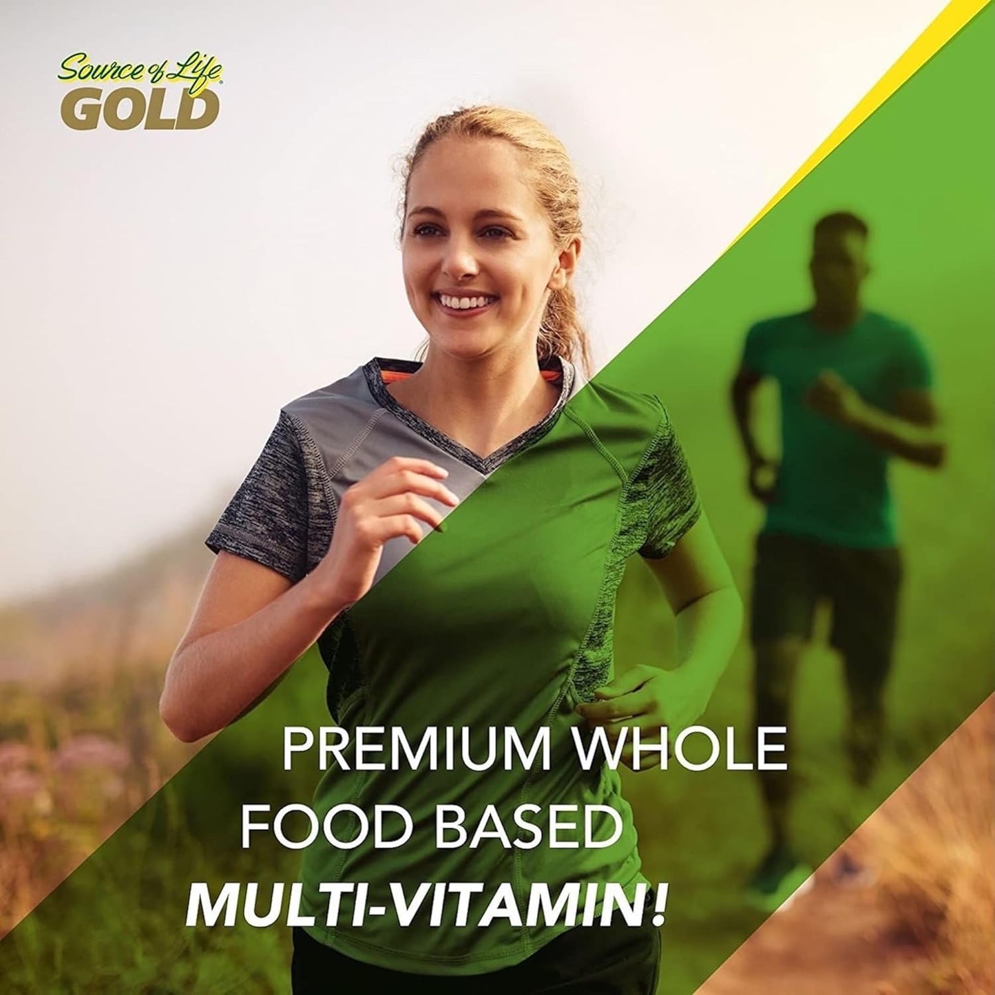 Natures Plus Source of Life Gold Multivitamin - 90 Tablets - Vitamins D3, B12 & K2 - Supports Blood, Bone & Immune Health - Vegetarian & Gluten-Free - 30 Servings